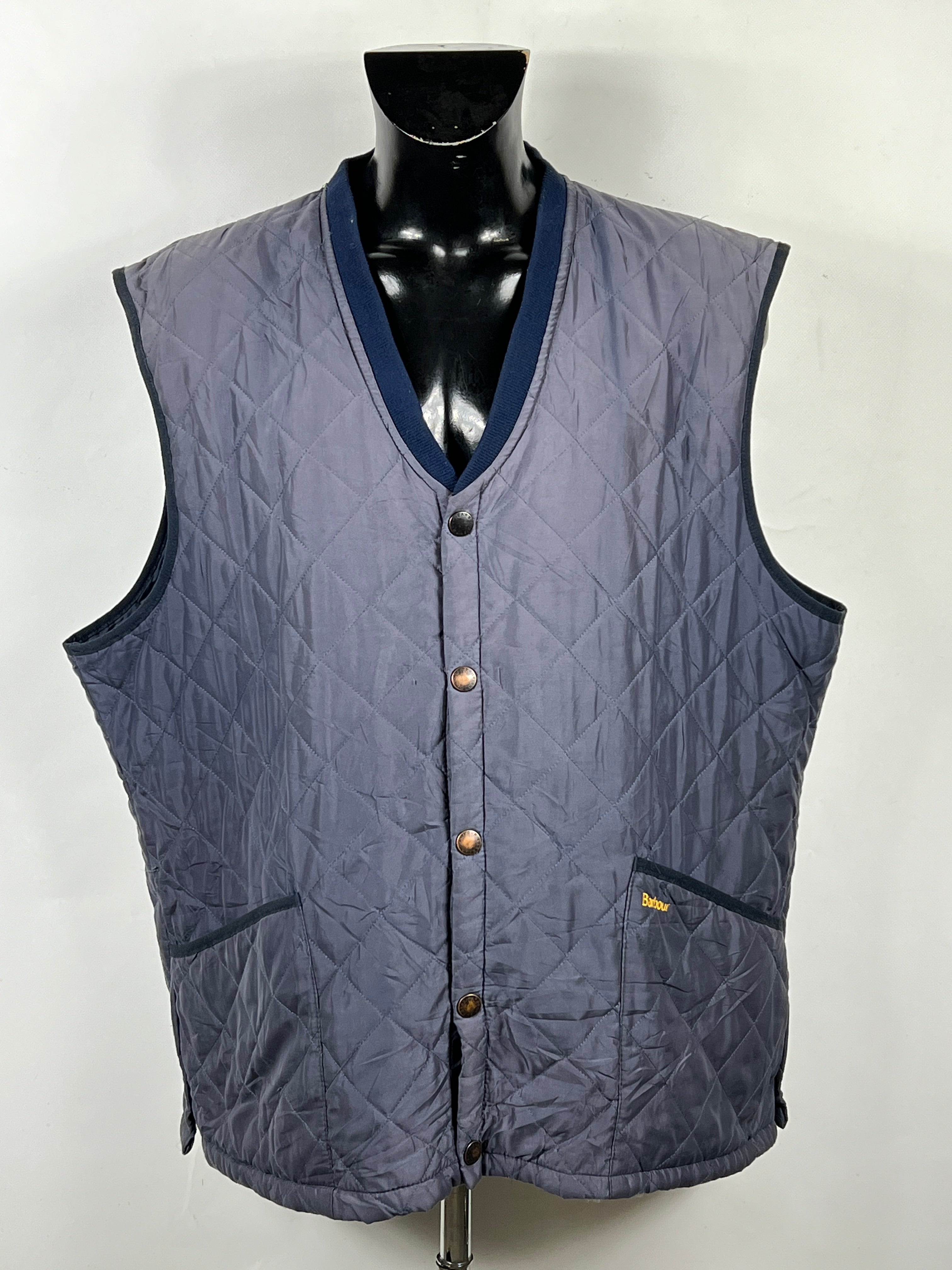 Barbour blue gilet best sale