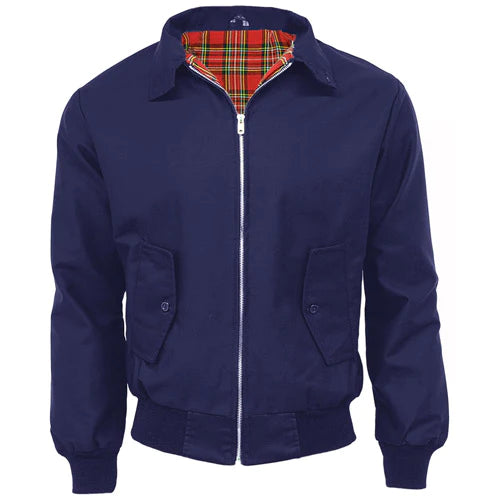 Giacca Harrington blu notte da uomo in cotone Made in England Man Na Shop In London