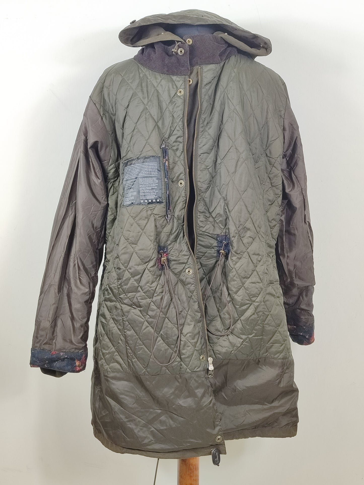 Giacca Barbour cerata verde con cappuccio tg.48 Uk18-Wax Olive Hood Tors Jacket Uk18