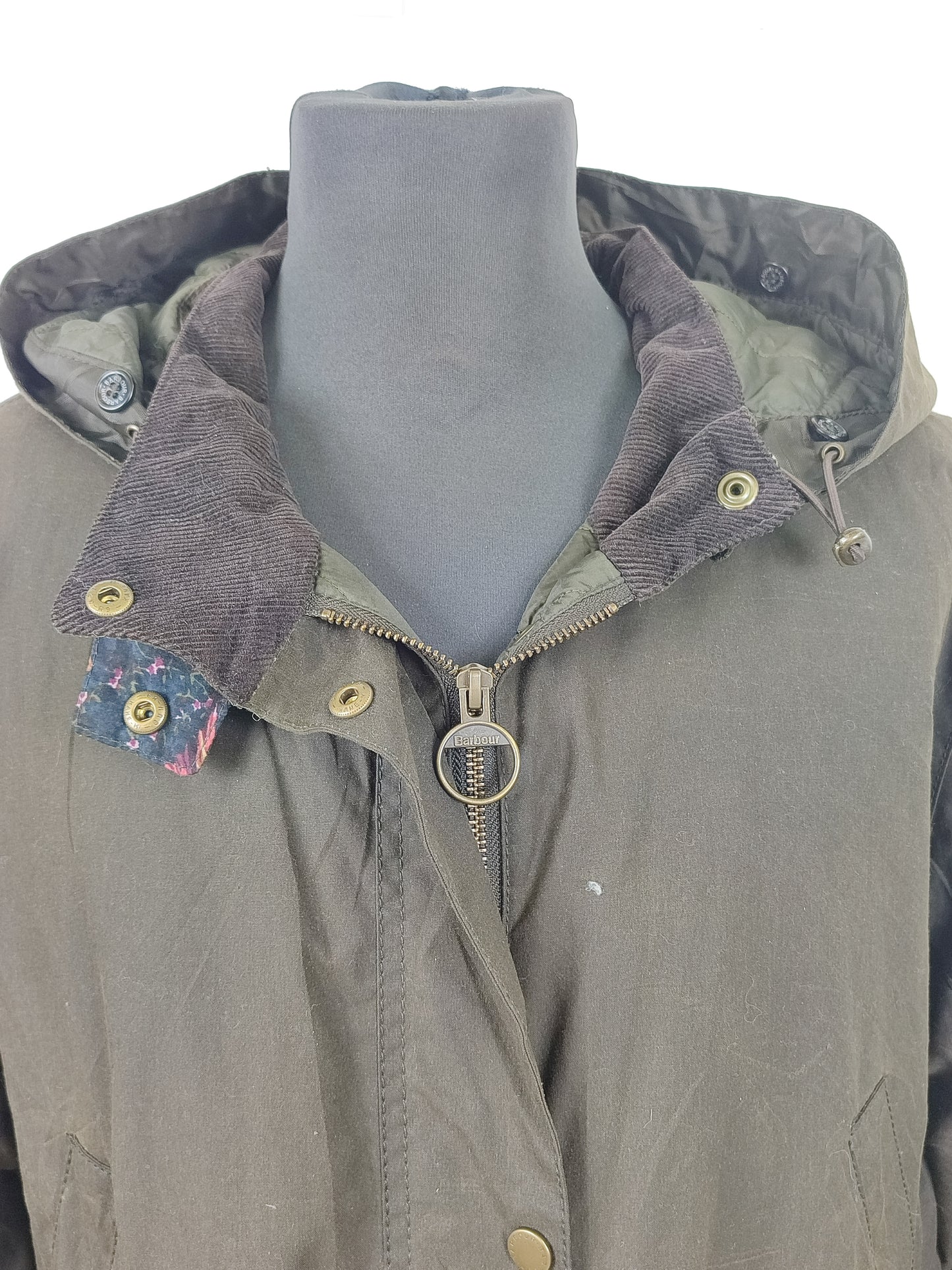 Giacca Barbour cerata verde con cappuccio tg.48 Uk18-Wax Olive Hood Tors Jacket Uk18