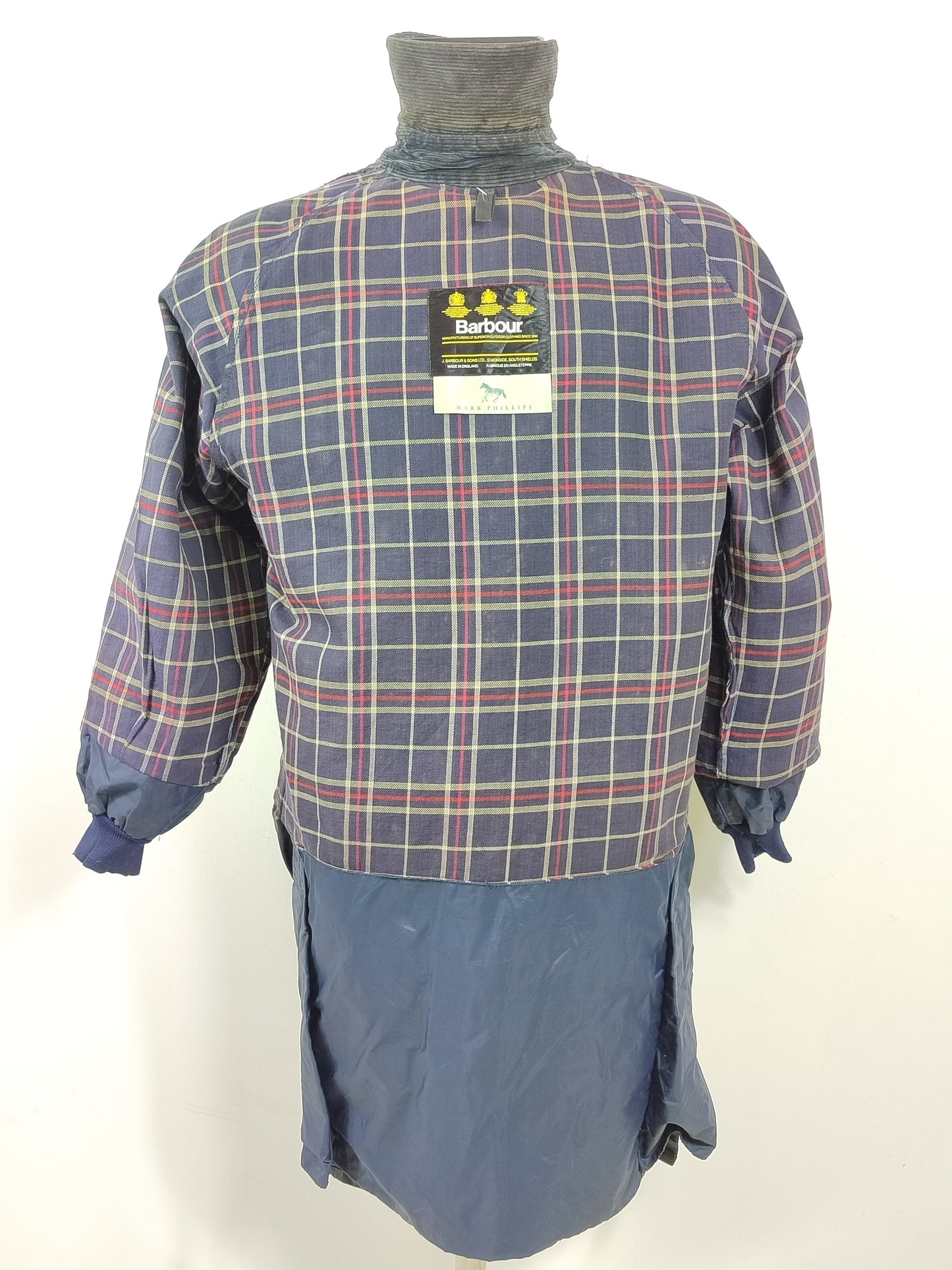 RARO Barbour Giacca Mark Phillips Medium blu - Man Navy Wax Vintage Coat Size M