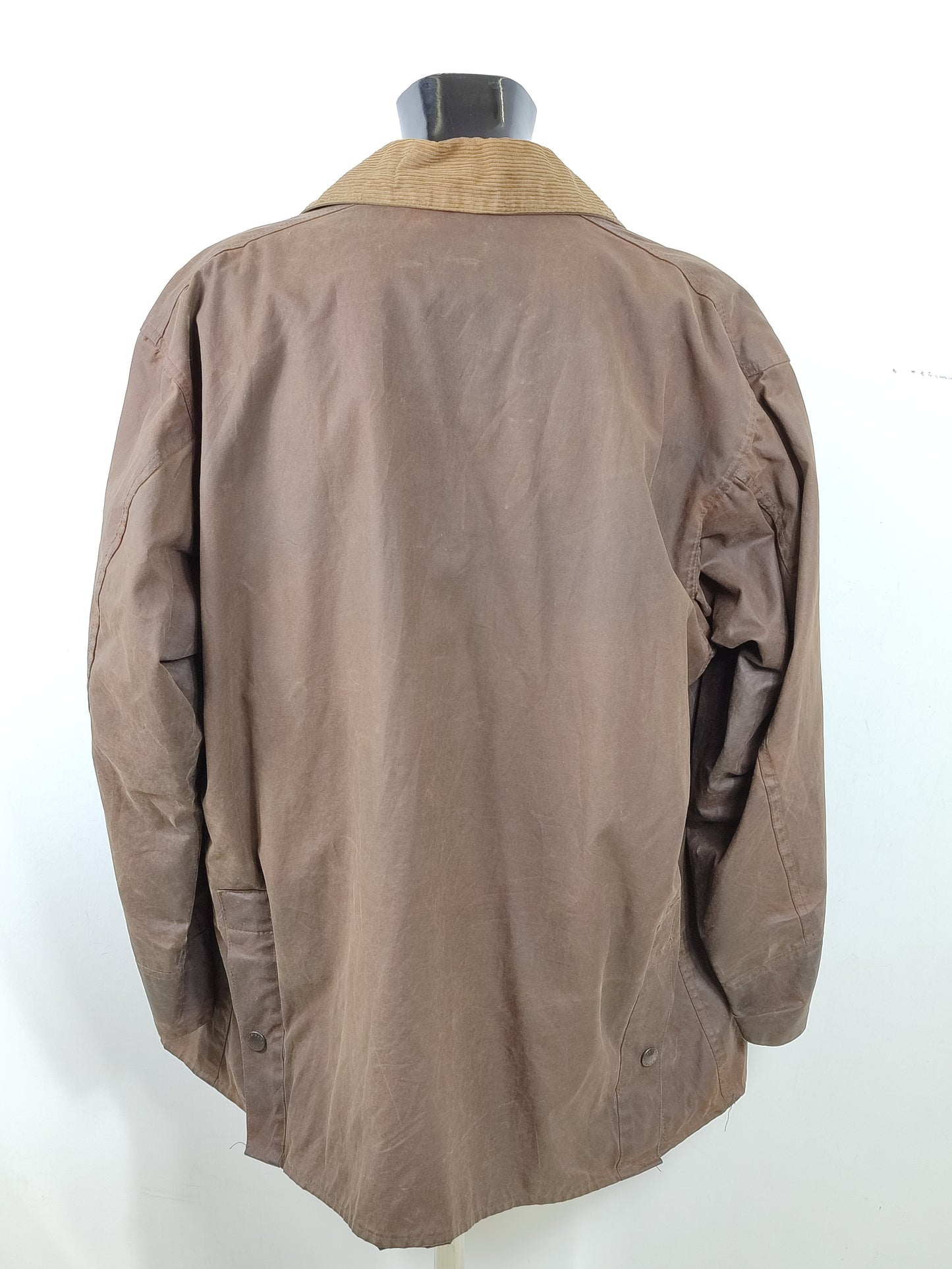 Barbour Backhouse Marrone C44/112cm Riding short Brown Wax Jacket Size XLarge