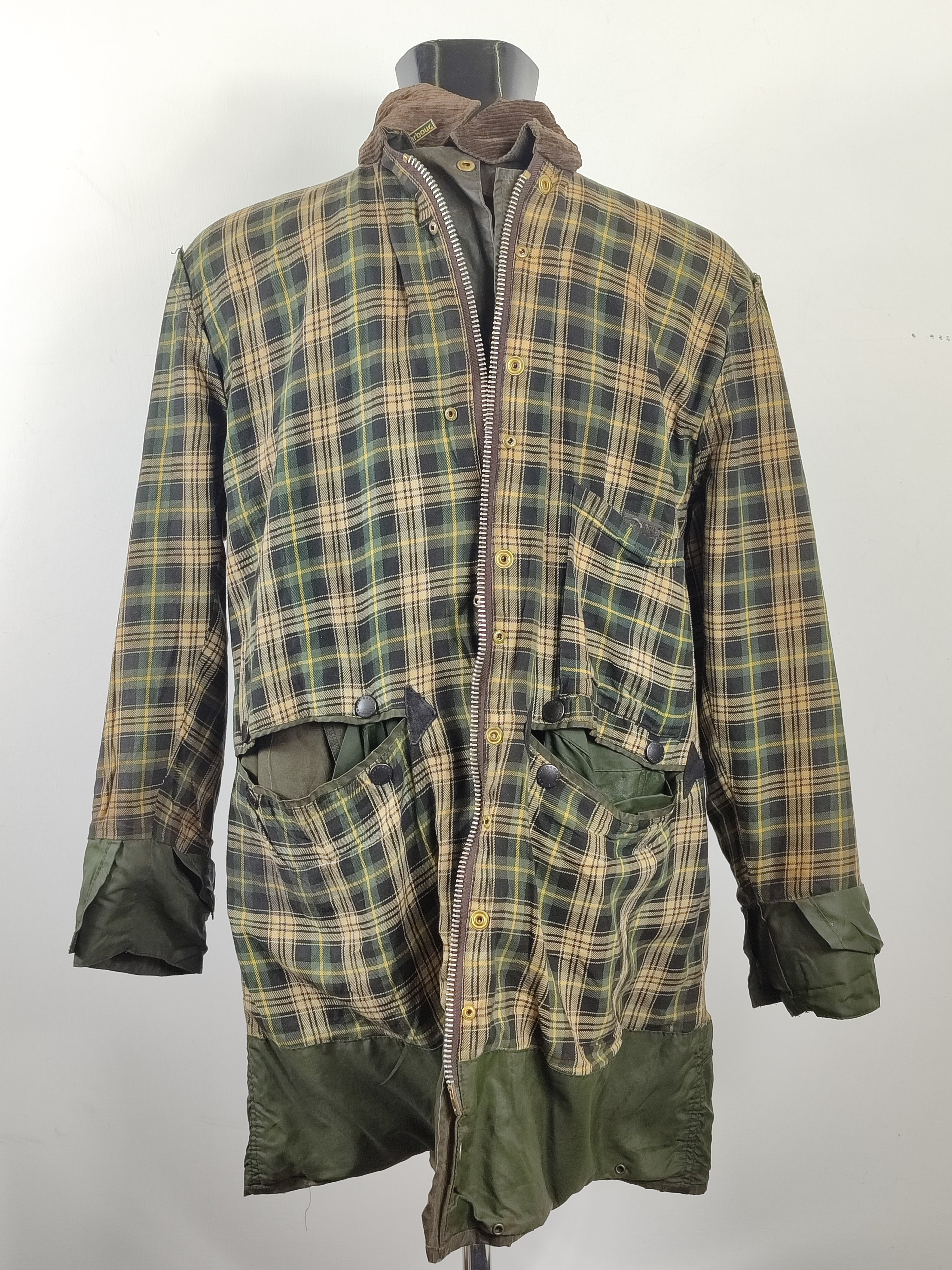 Barbour Border verde cotone Cerato C42 107 cm Green Border Wax Vintage Shop In London