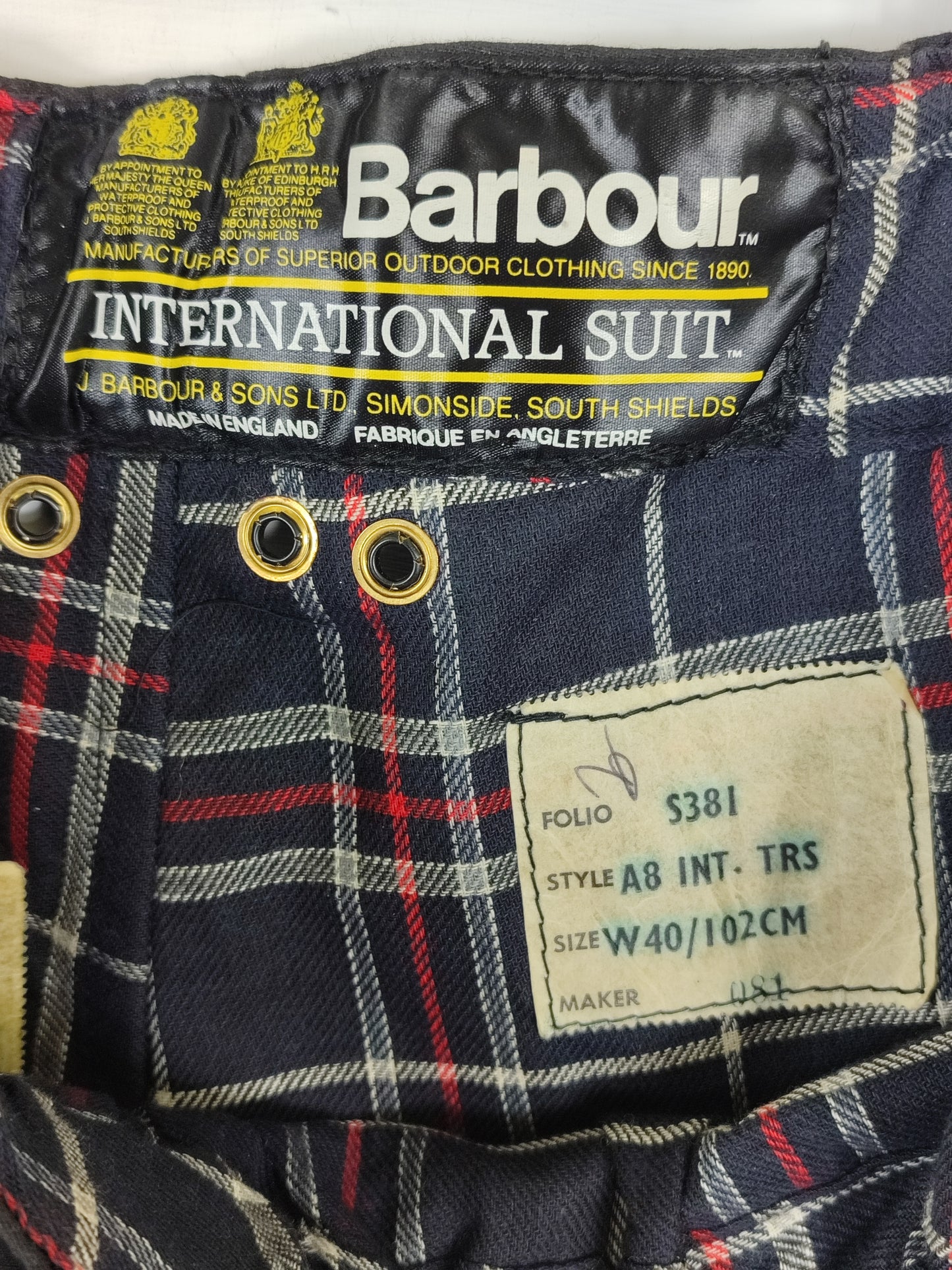 Pantaloni Barbour International cerati nero W40/102 cm Wax motorcycle black A8 trousers