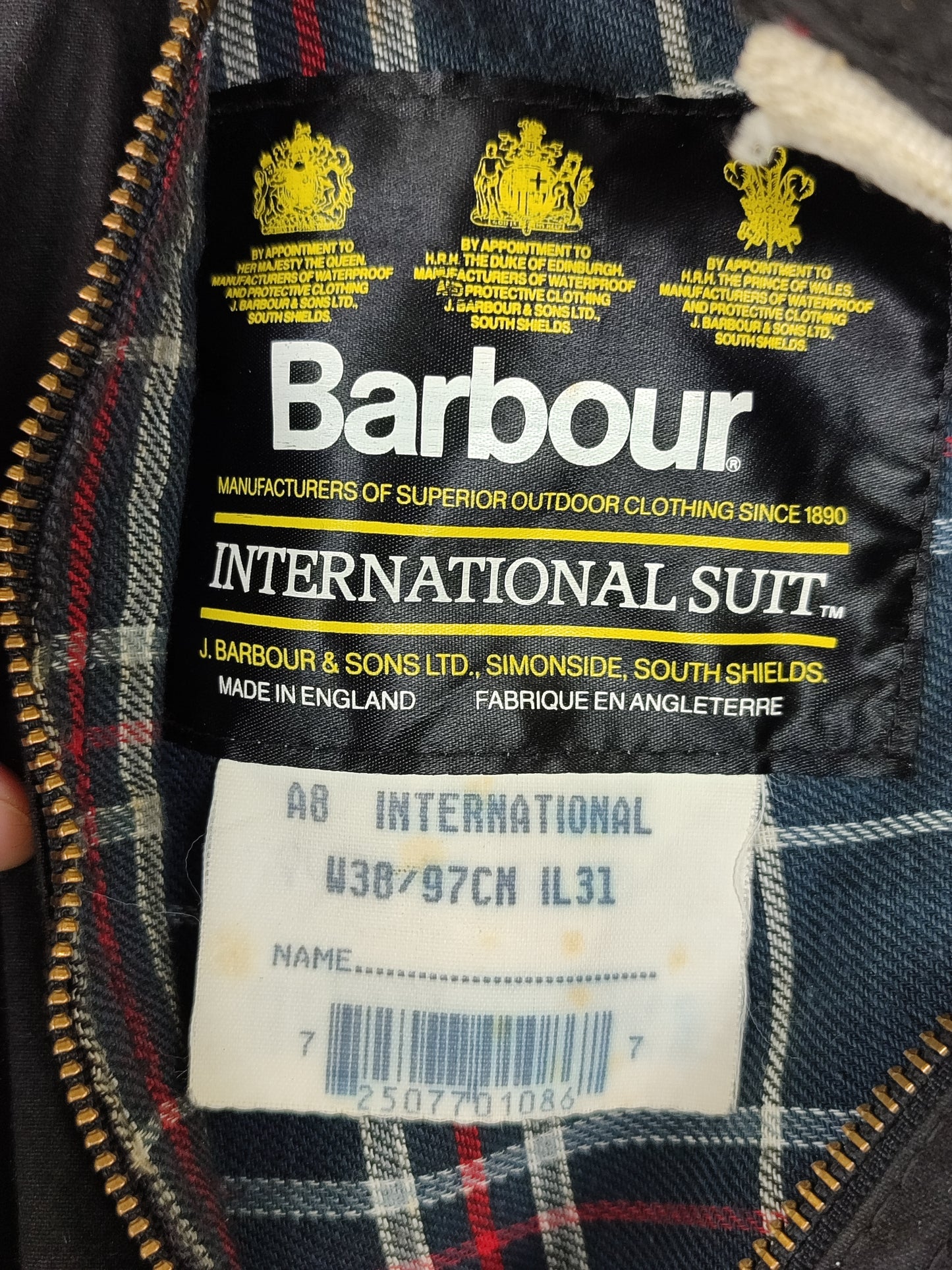 Pantaloni Barbour International cerati nero W38/97 cm Wax motorcycle black A8 trousers