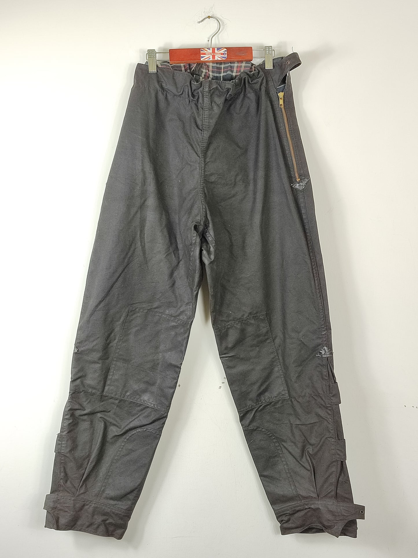 Pantaloni Barbour International cerati nero W38/97 cm Wax motorcycle black A8 trousers