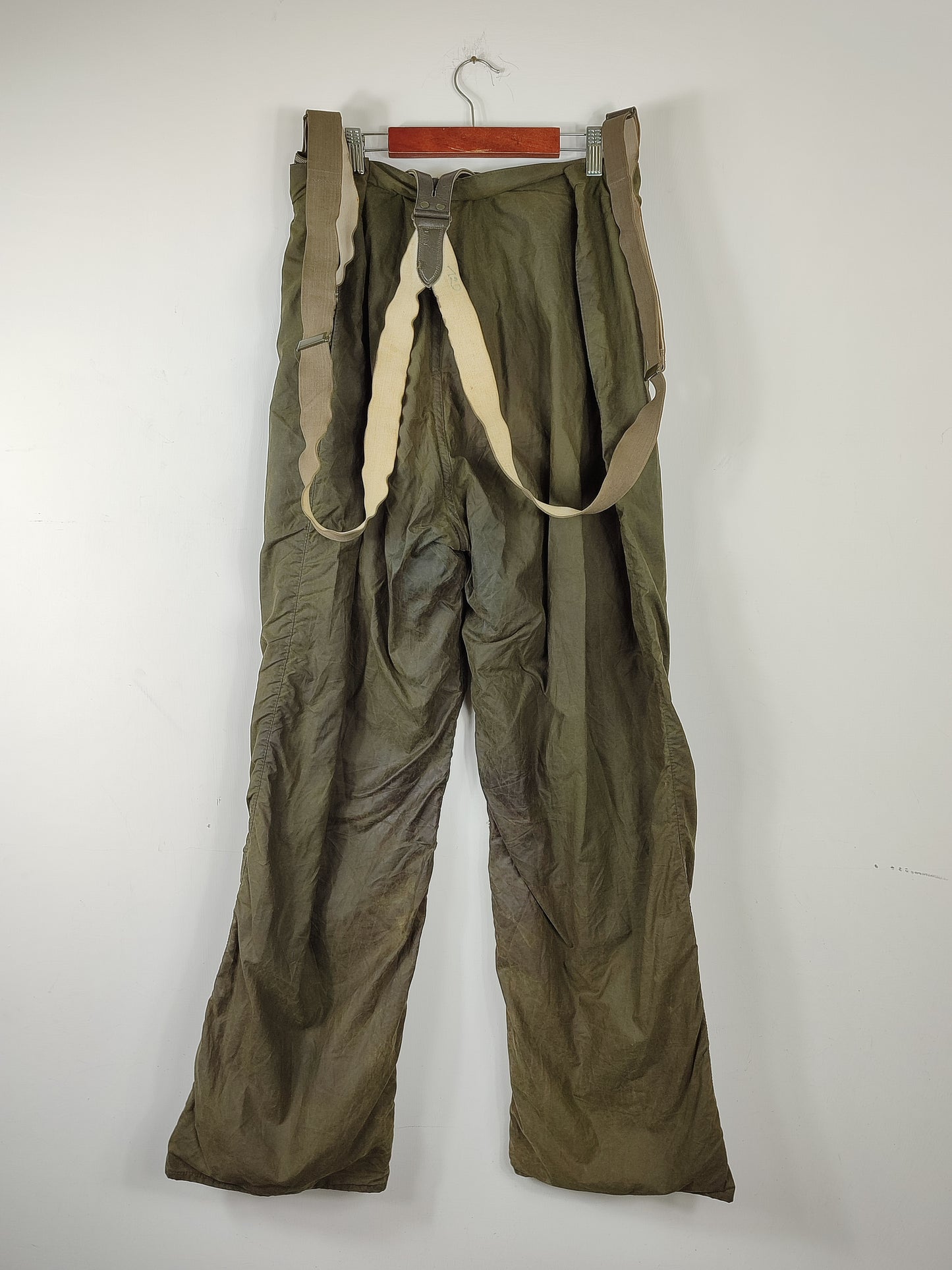 Pantaloni Barbour verdi da pesca cerati Large- Wax Man Vintage Fishing Trousers Large