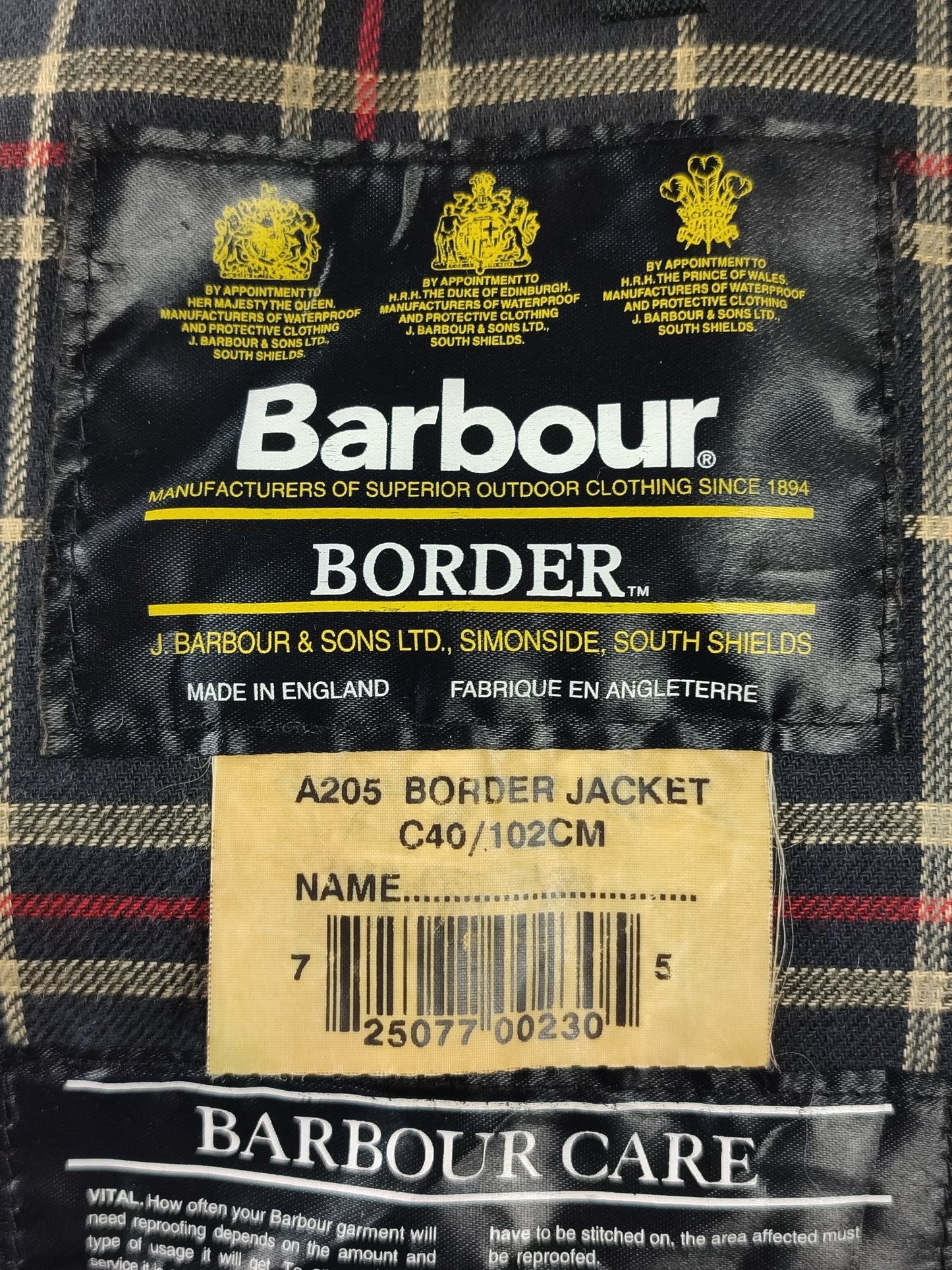 Barbour GIacca Border blu cotone Cerato C40/102 cm Navy Border Coat Size M/L tg. 50 ita