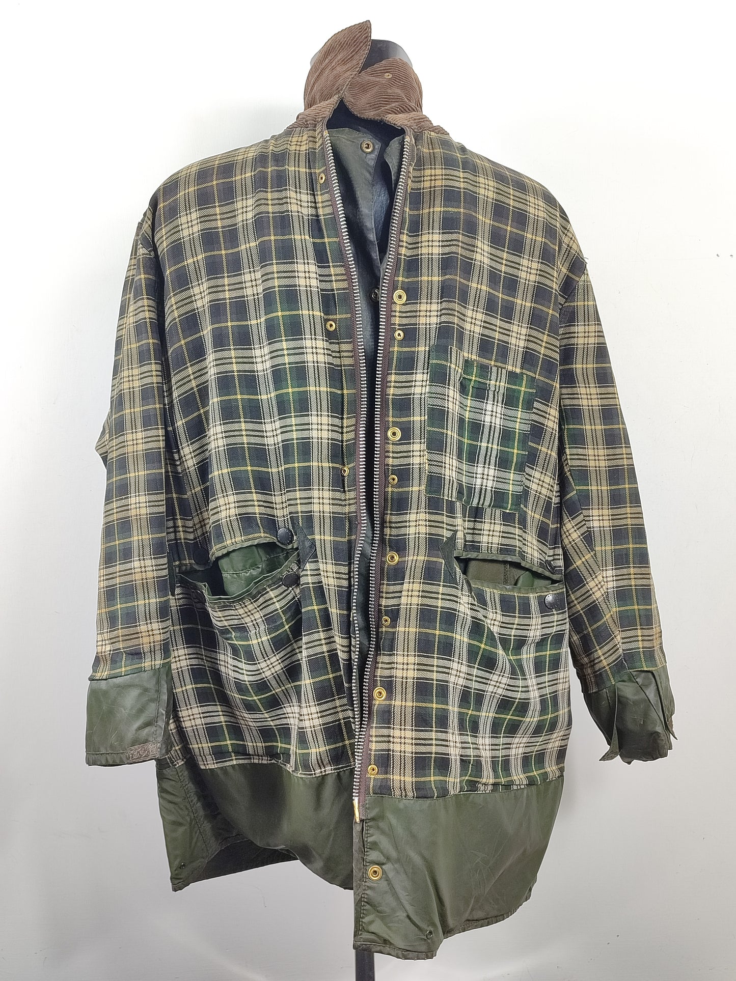 Barbour Border verde da uomo cotone Cerato C46/117 cm Man Green Border Coat Size XLarge