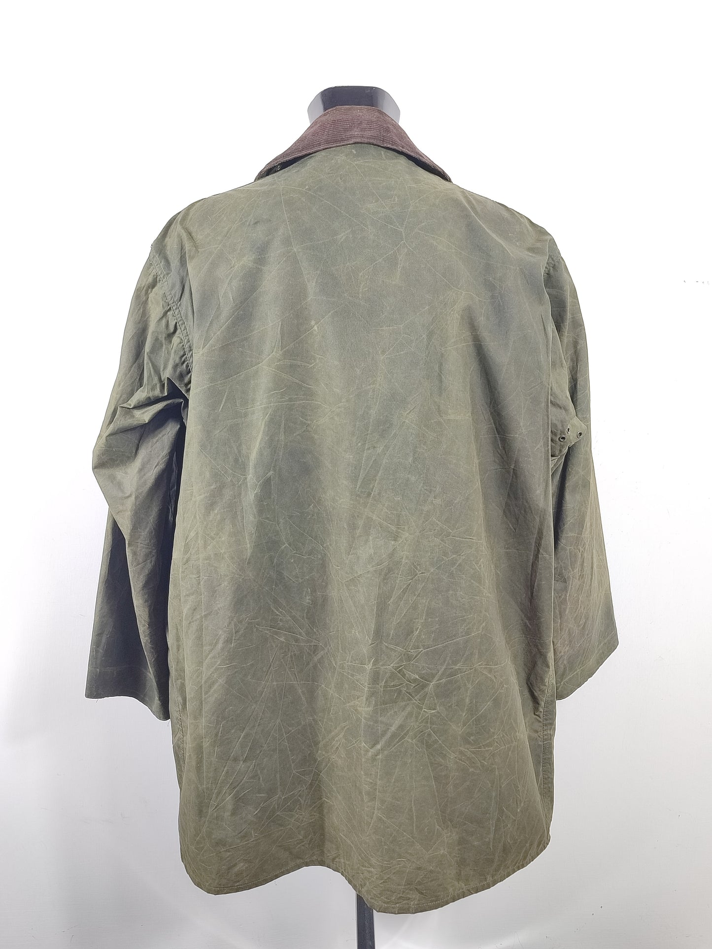 Barbour Uomo Border vintage verde Cerato C44/112cm Green Border Wax Coat Large XLarge