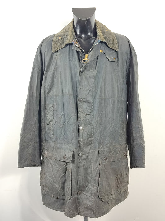 Barbour Giacca Uomo Border blu Vintage C48/122cm Xlarge- Navy wax Vintage Border Coat XL