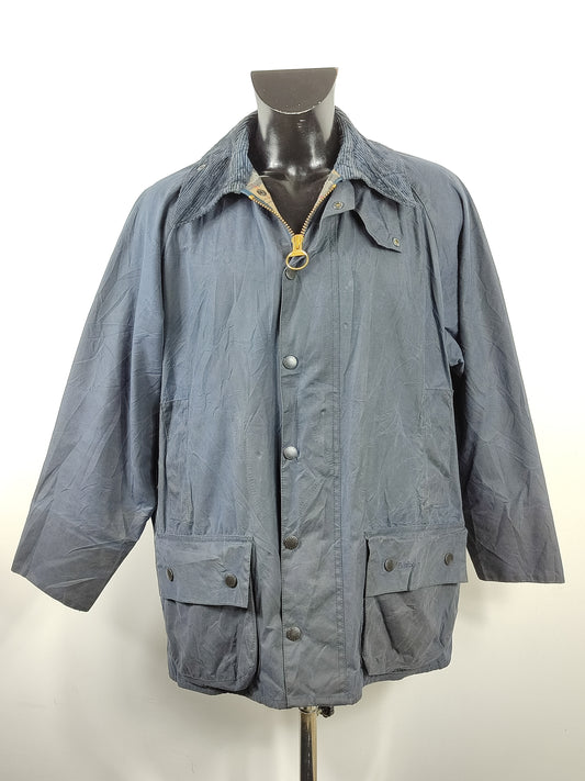 Barbour Giacca Beaufort vintage blu C44/112cm - Navy Man Beaufort Waxed jacket size Large