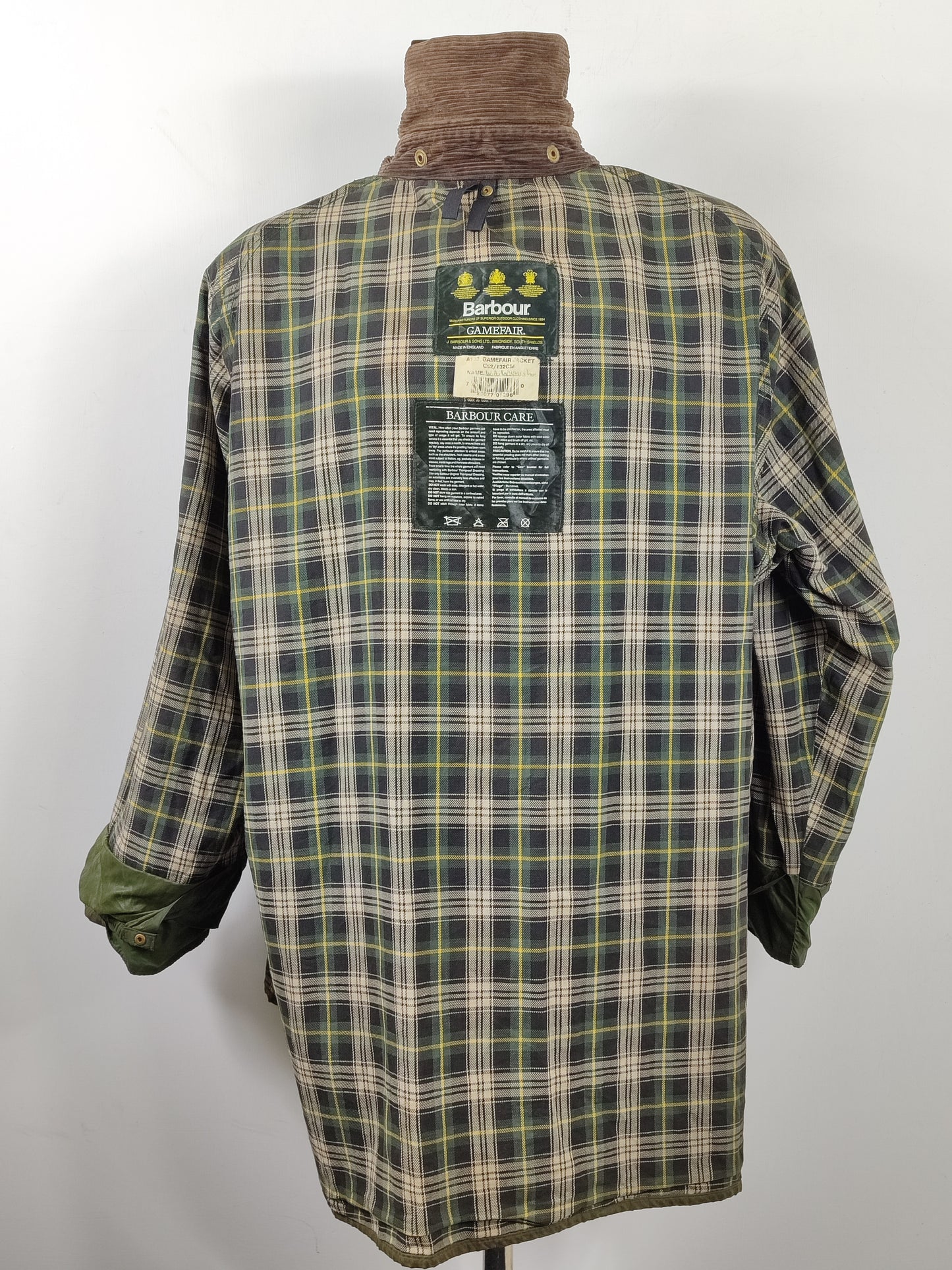 Barbour Gamefair Verde C52/132 cm Green Wax Vintage Gamefair Vintage Jacket  Size XXXL