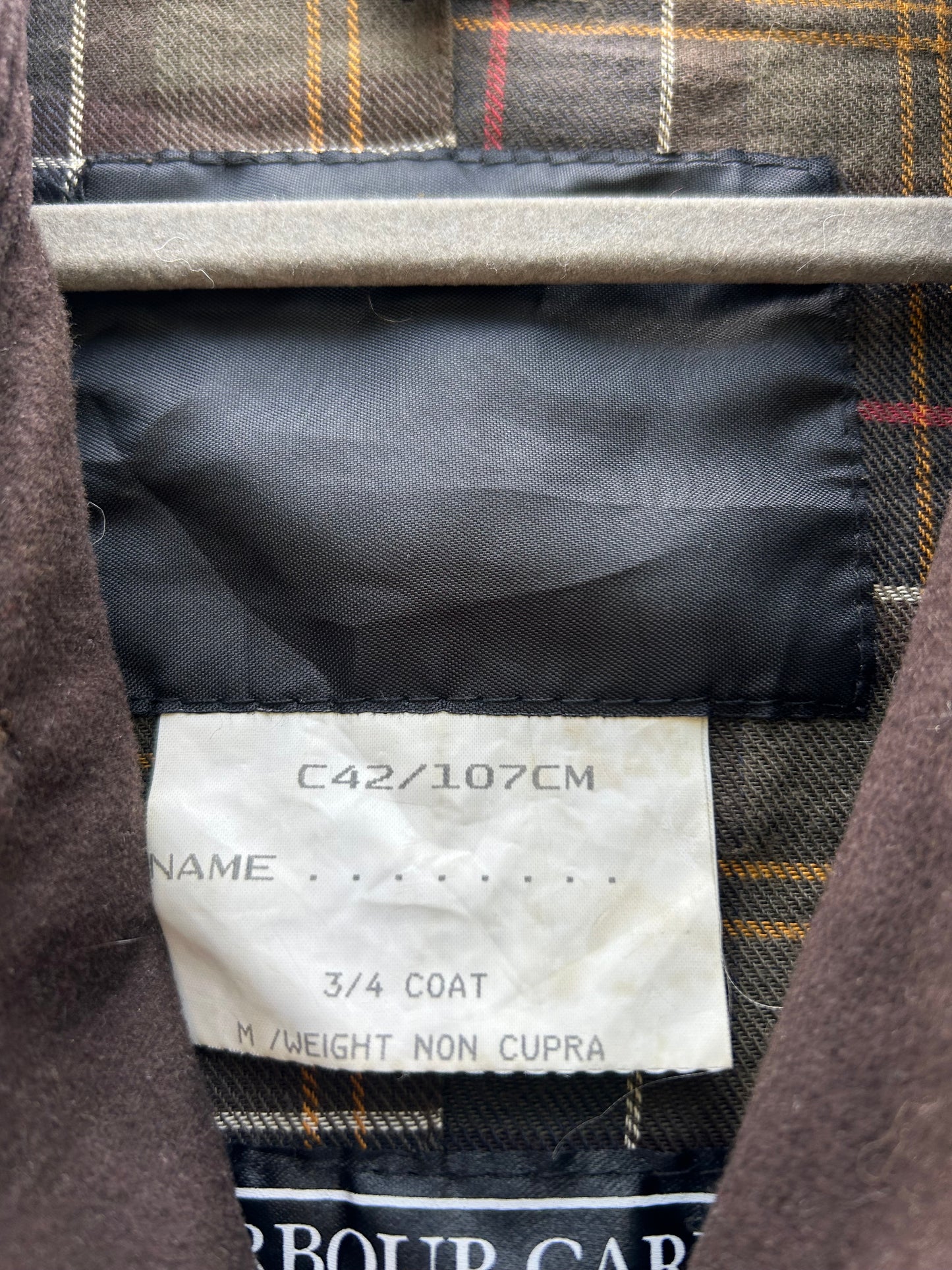 Barbour Trench Uomo Vintage cerato Original 3/4 coat c42/107- Olive Three quarters coat olive Size Large