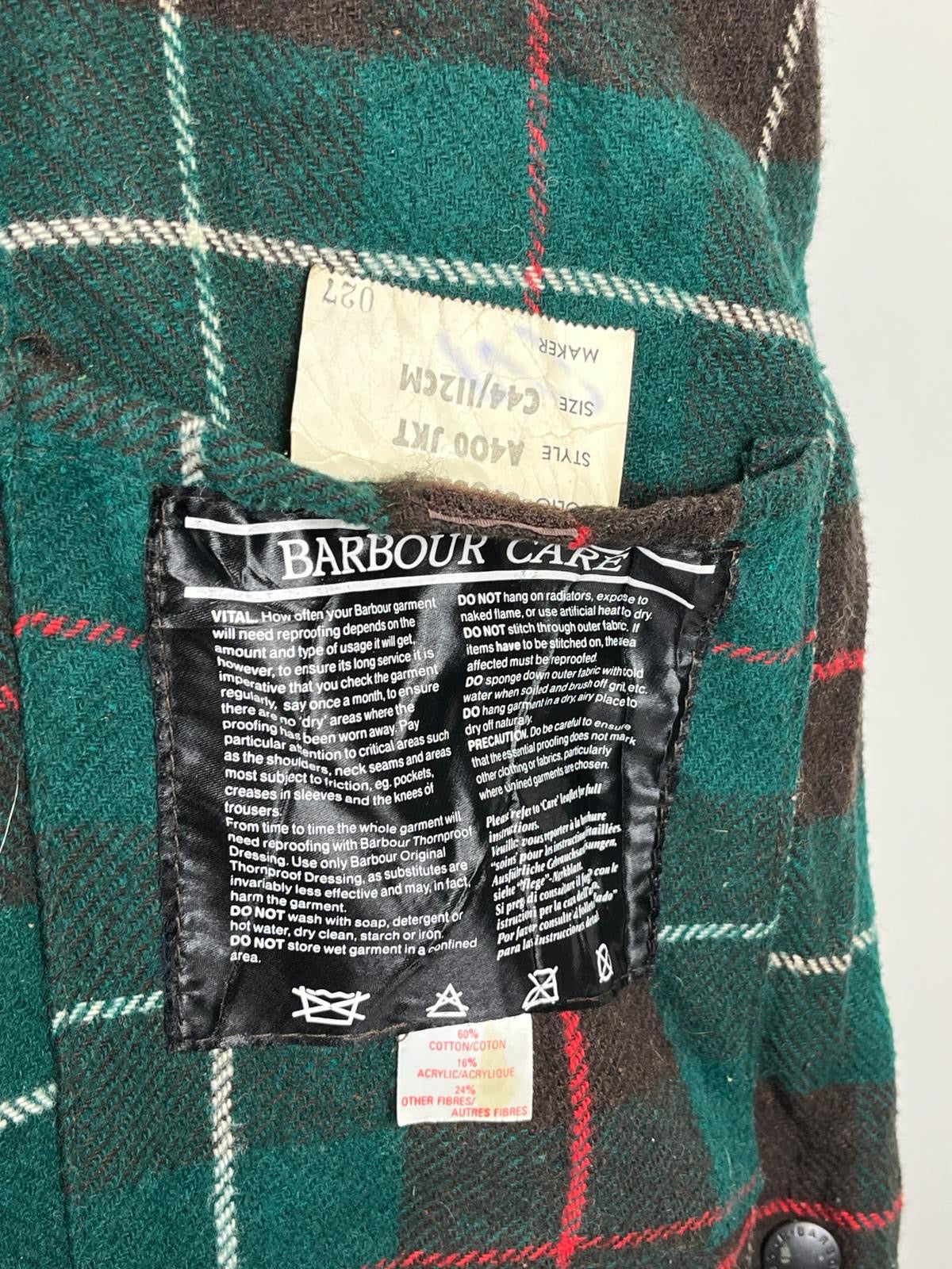 Giacca Barbour Vintage Northumbria C44/112cm-Green Northumbria Wax