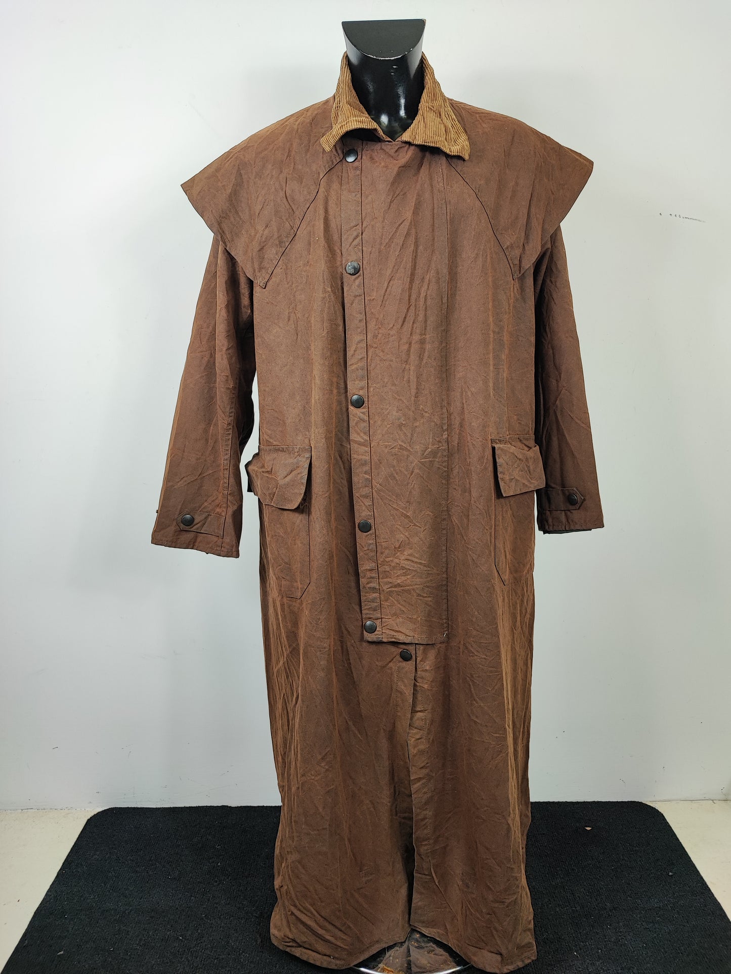 RARO Barbour Backhouse lungo marrone C44/112 cm XLarge Man Brown Long Coat XLarge