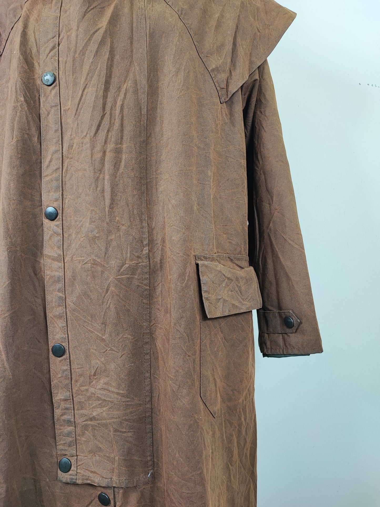 RARO Barbour Backhouse lungo marrone C44/112 cm XLarge Man Brown Long Coat XLarge