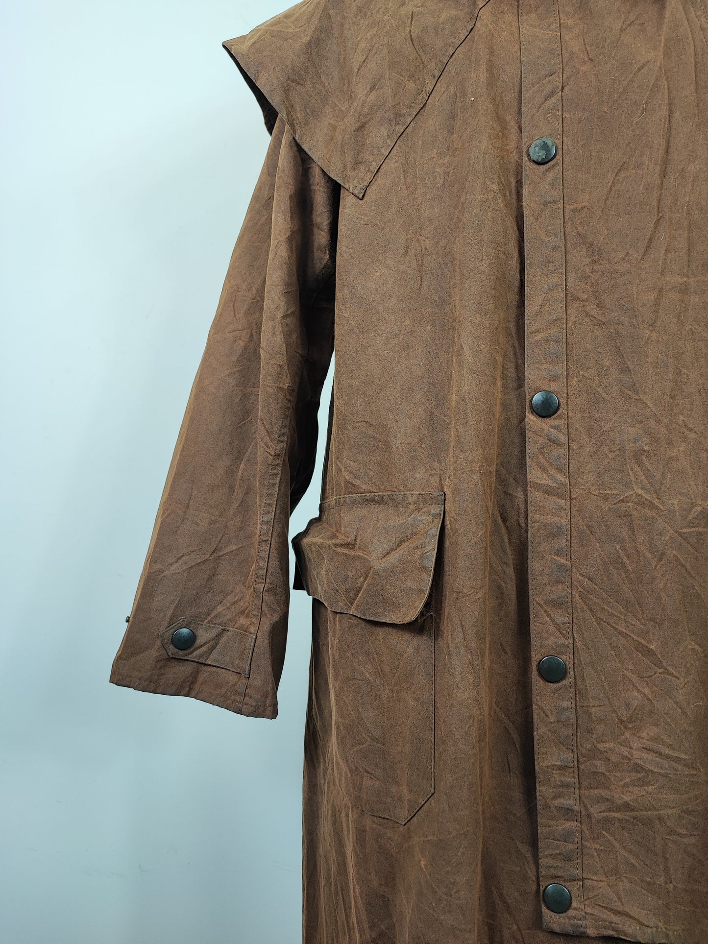 RARO Barbour Backhouse lungo marrone C44/112 cm XLarge Man Brown Long Coat XLarge