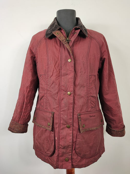 Giacca Barbour da donna cerata rossa Templates Uk10 Small -Lady Wax Templates Jacket size Uk10 S