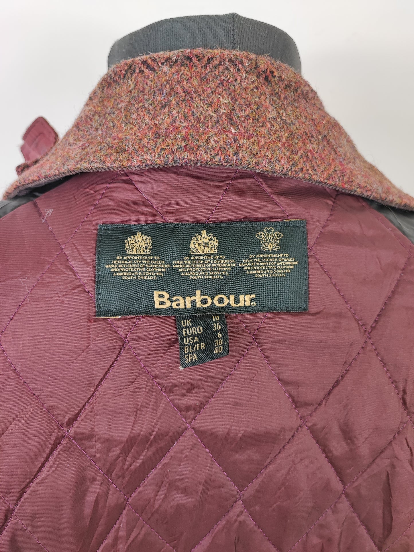 Giacca Barbour da donna cerata rossa Templates Uk10 Small -Lady Wax Templates Jacket size Uk10 S