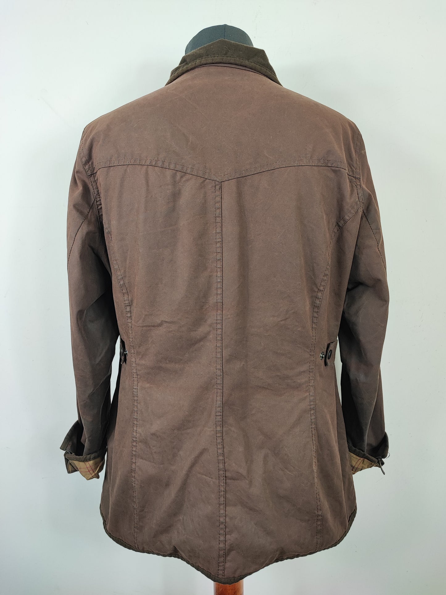 Barbour Giacca corta marrone donna Utility Medium 42/44 Lady Brown Utility wax Jacket uk14