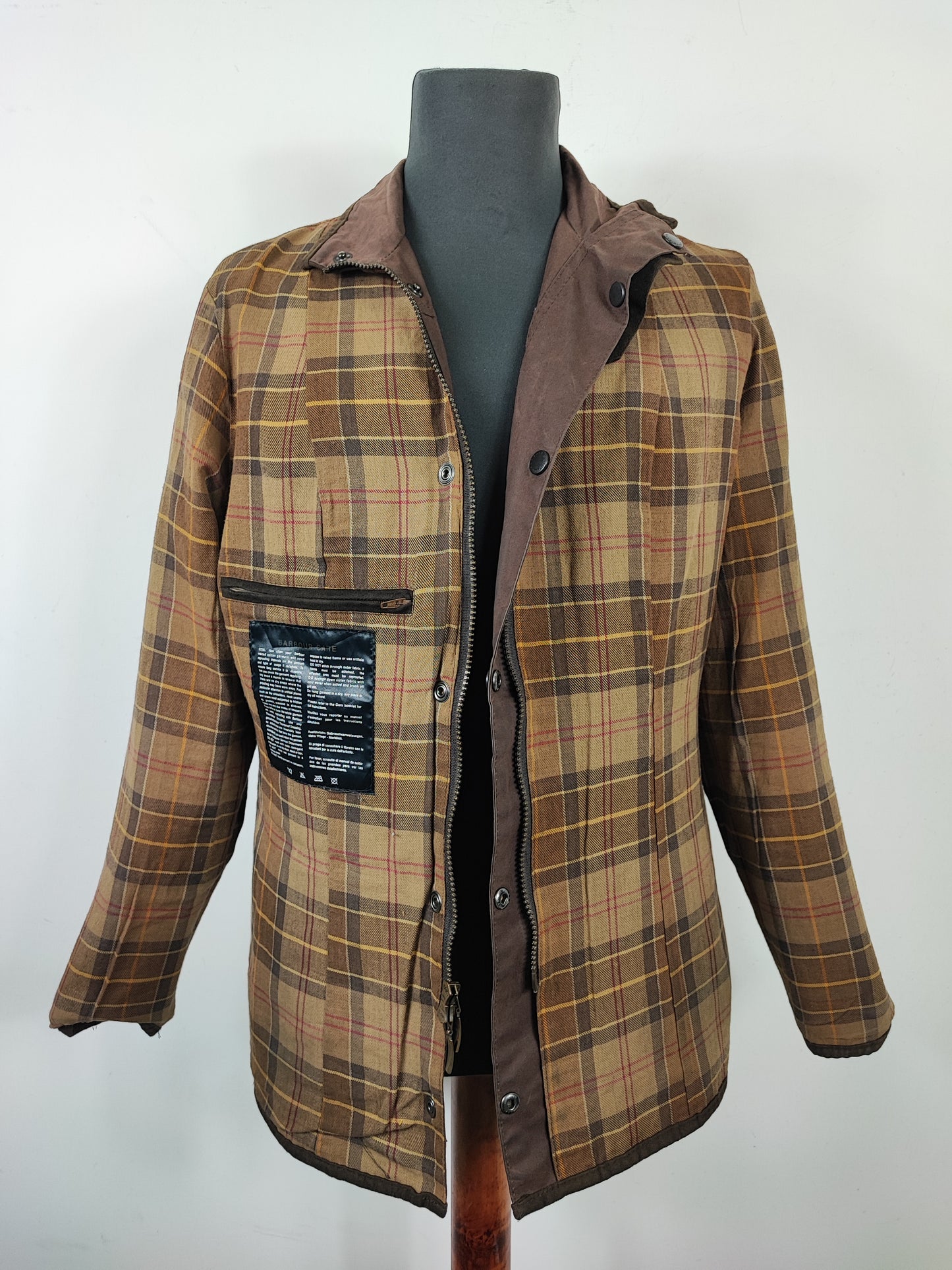 Barbour Giacca corta marrone donna Utility Medium 42/44 Lady Brown Utility wax Jacket uk14