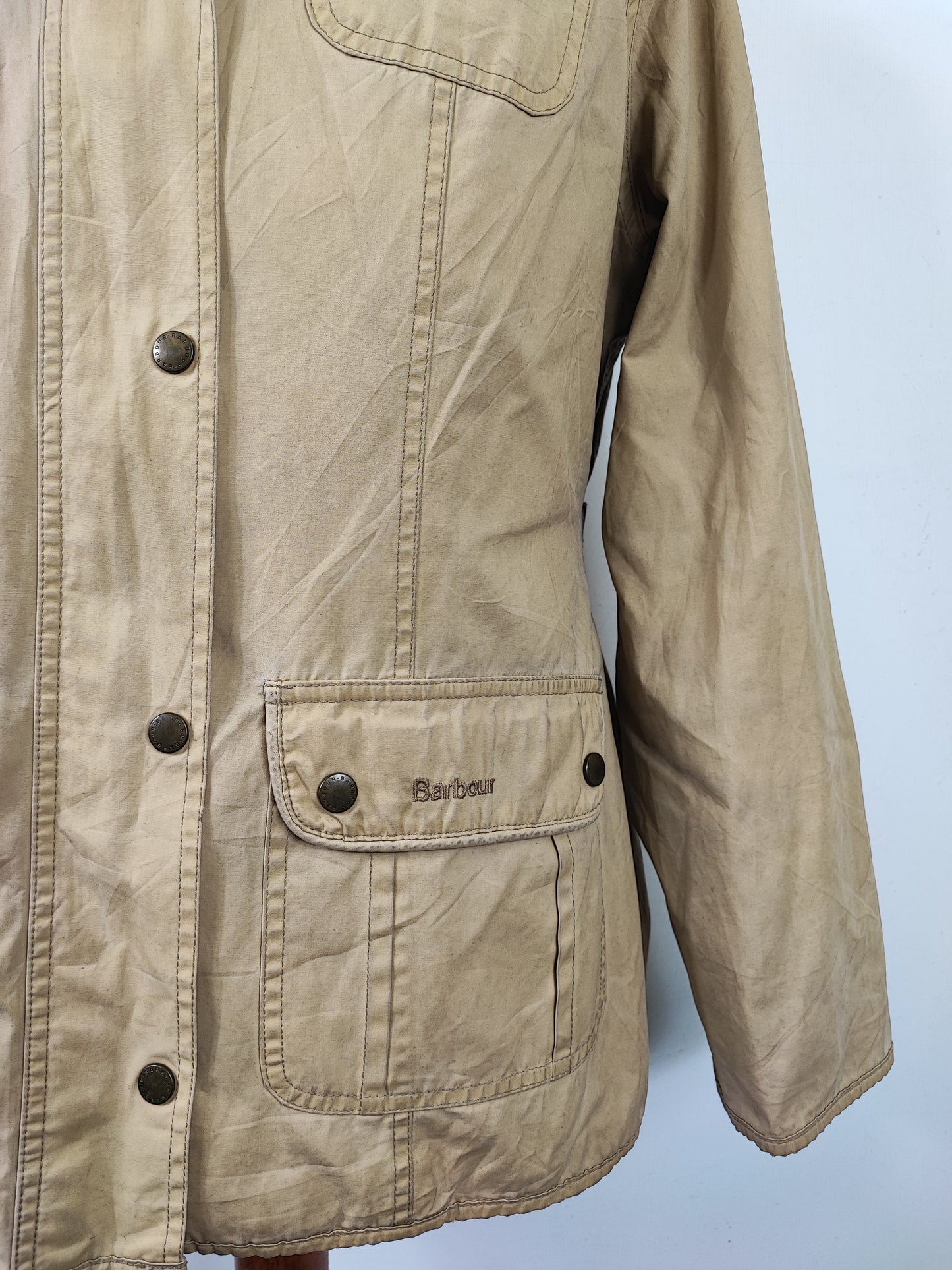 Barbour Giacca corta beige Utility Lumi donna tg.42/44 Lady Beige Utility Wateproof Jacket uk14