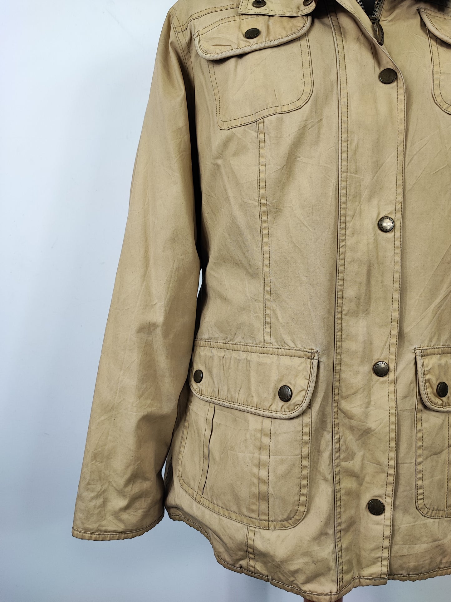 Barbour Giacca corta beige Utility Lumi donna tg.42/44 Lady Beige Utility Wateproof Jacket uk14