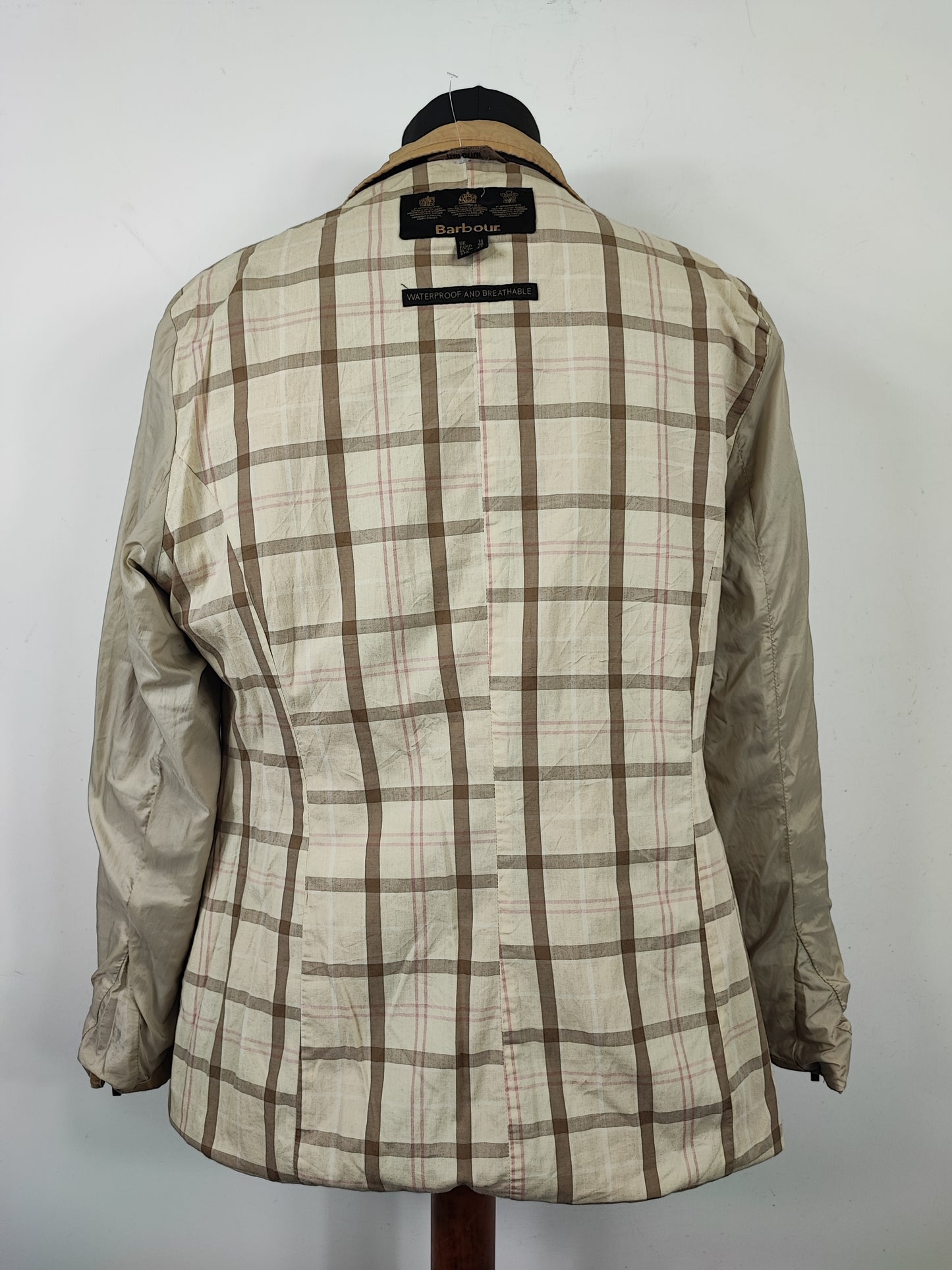 Barbour Giacca corta beige Utility Lumi donna tg.42/44 Lady Beige Utility Wateproof Jacket uk14