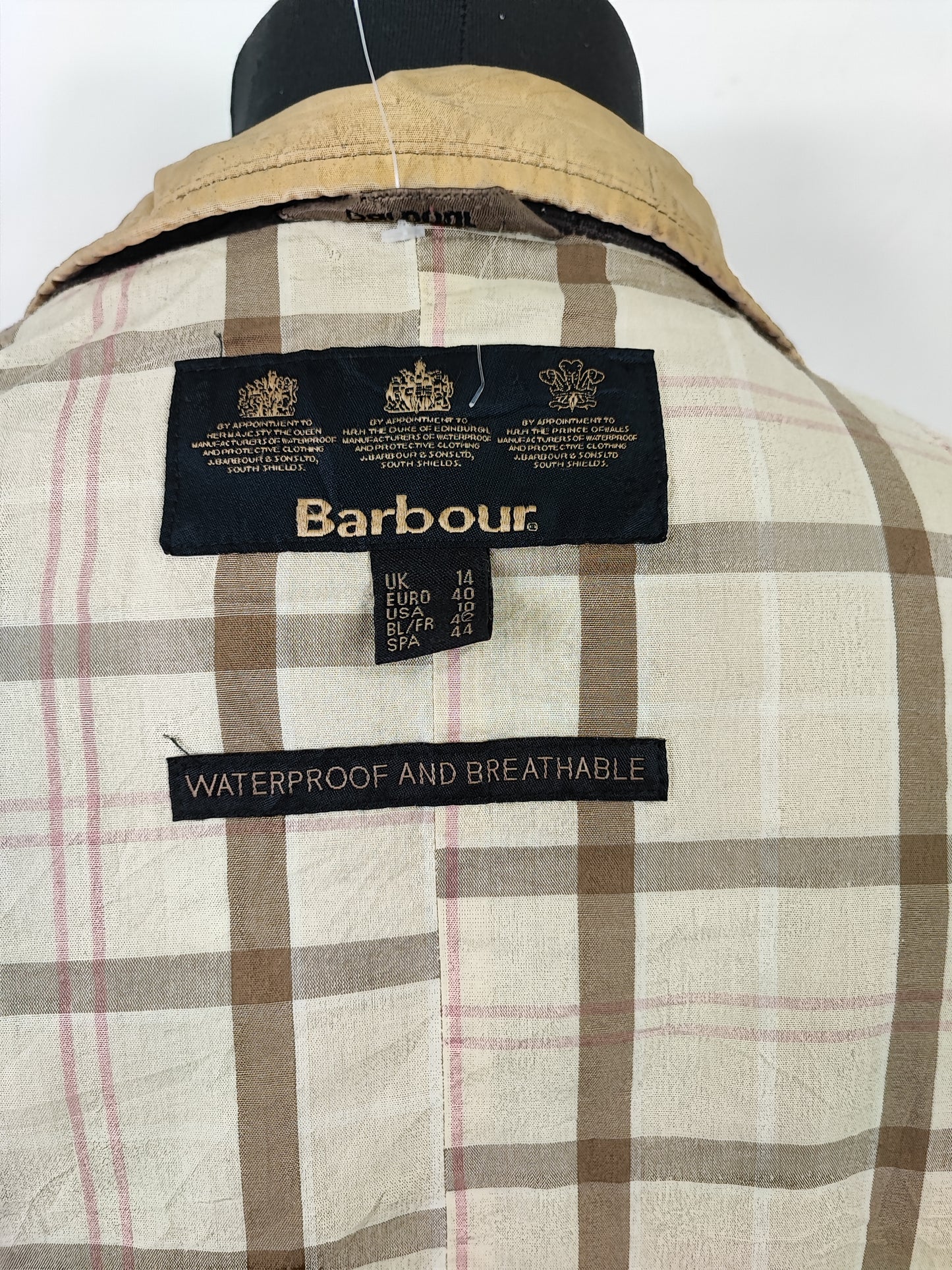 Barbour Giacca corta beige Utility Lumi donna tg.42/44 Lady Beige Utility Wateproof Jacket uk14