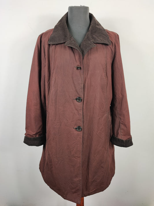 Trench Barbour marrone cerato Unisex tg.50 - Georgina Wax Trench Jacket brown uk20