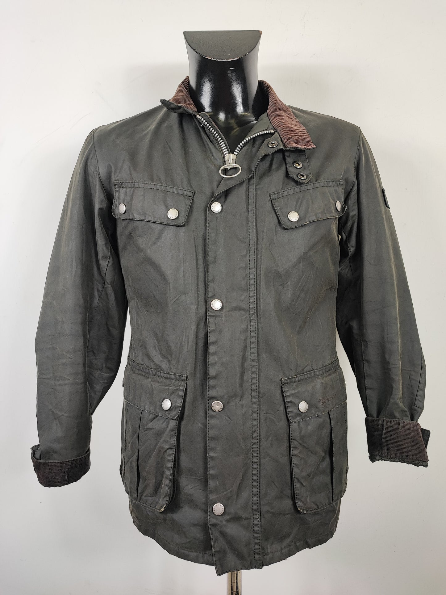 Giacca Barbour International Uomo Duke Verde Small - Man Sage Duke wax Jacket Size S