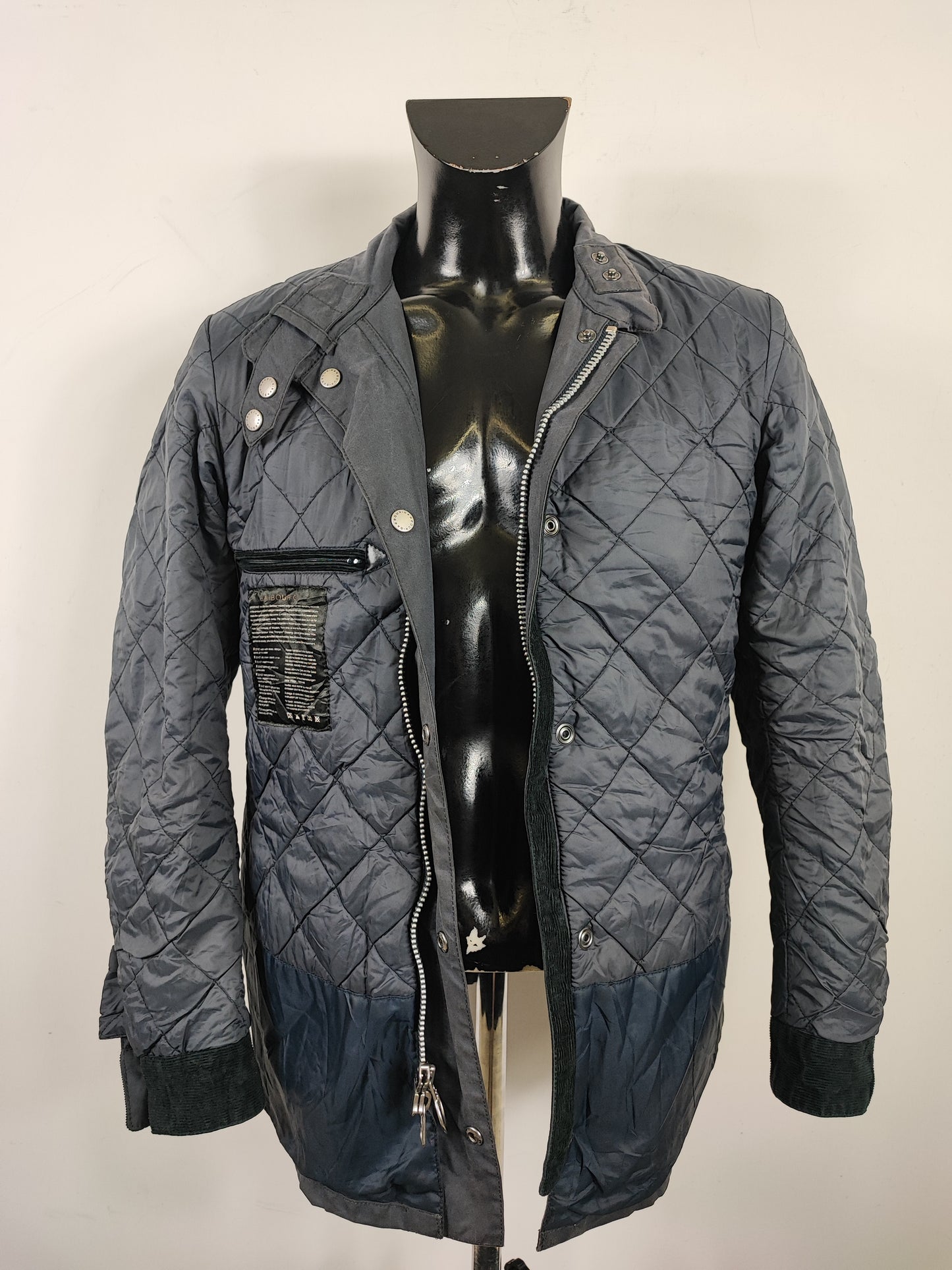 Giacca Barbour International Uomo Duke Blu Medium - Man Black Duke wax Jacket Size M