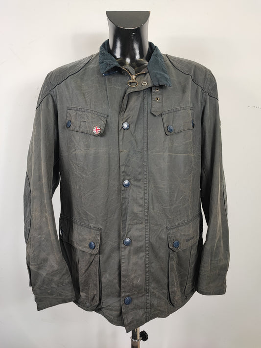 Giacca Barbour International blu cerata Large - Man Navy Simonside Wax Jacket size L