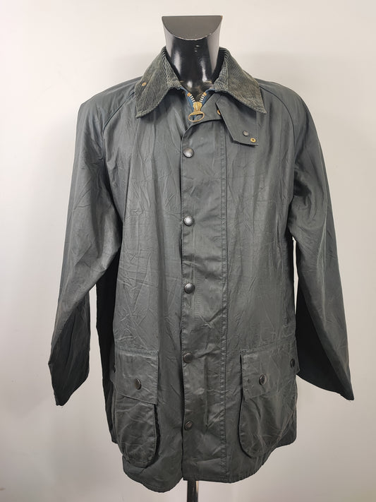 Barbour Giacca Beaufort vintage blu C44/112cm - Man Navy Beaufort Waxed jacket size large