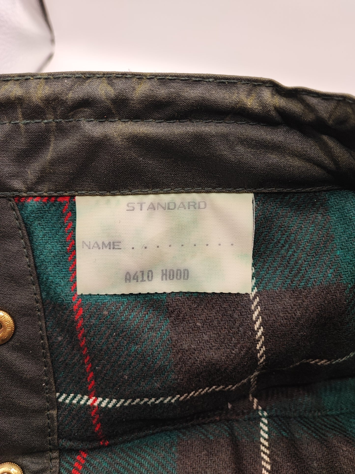 RARO Cappuccio Barbour vintage verde per Northumbria cerato Taglia Unica - Barbour Rare Northumbria Hood