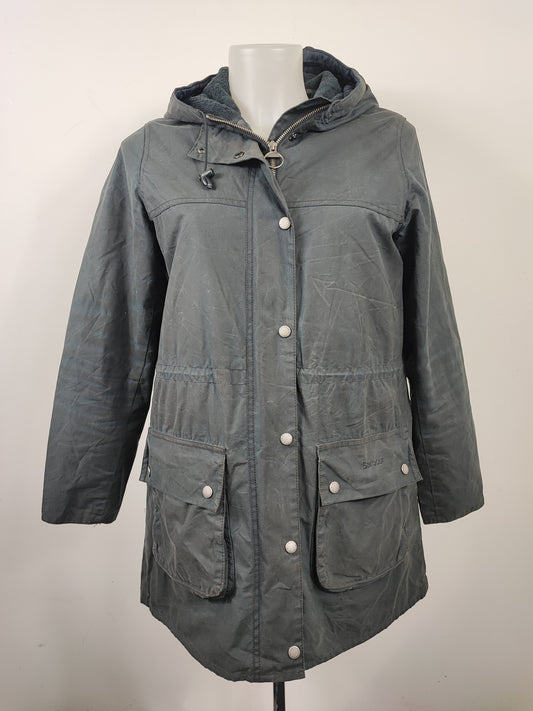 Parka Barbour da Donna blu in cotone cerato uk 12 tg.42 Navy Lady Parka size UK12 Medium