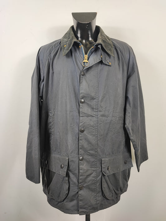 Barbour Giacca Beaufort vintage blu C46/117cm - Navy Man Vintage Beaufort Waxed jacket XL