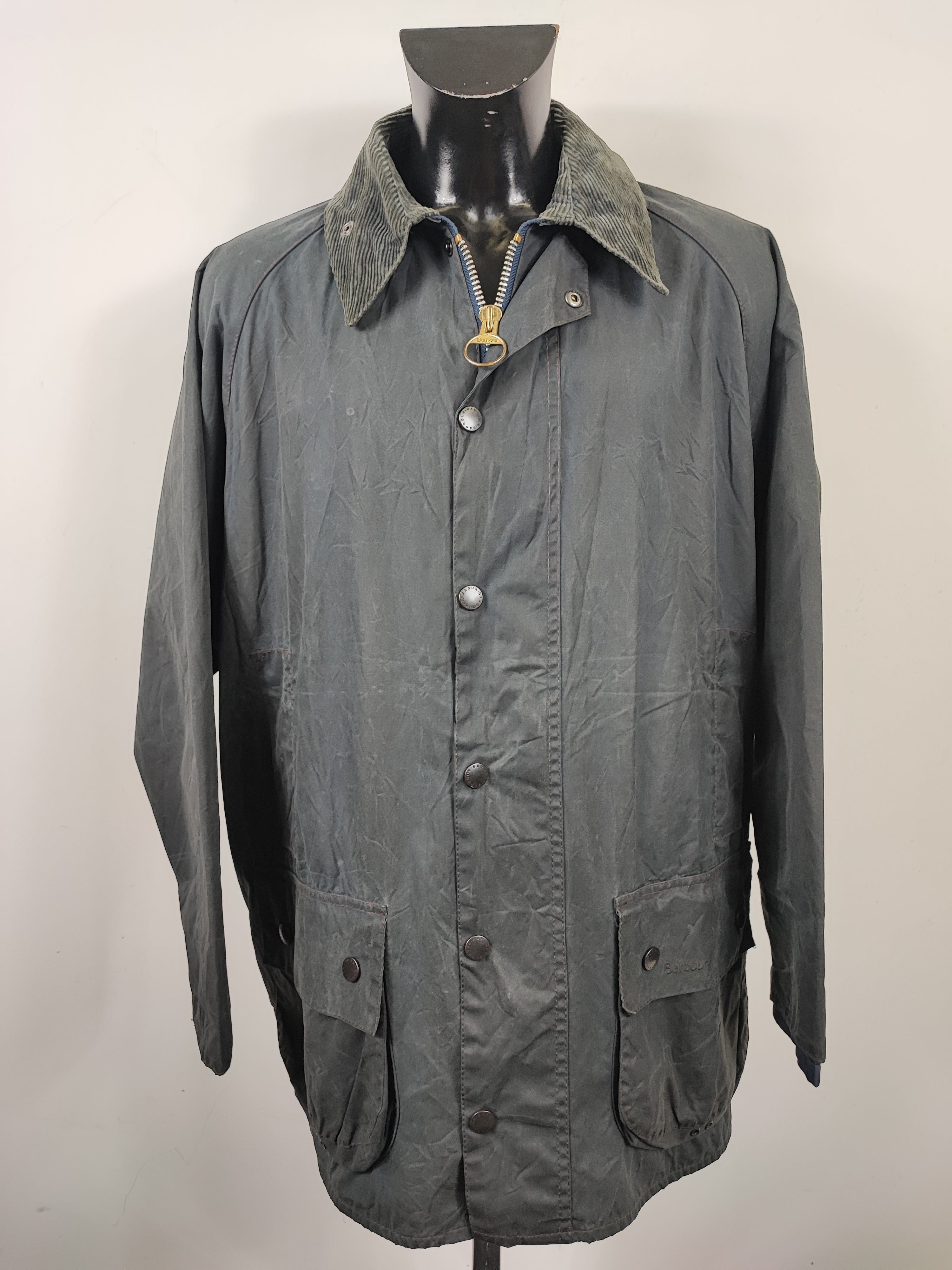 Barbour Giacca Beaufort blu recente C46 117cm Navy Man Beaufort Waxe Shop In London