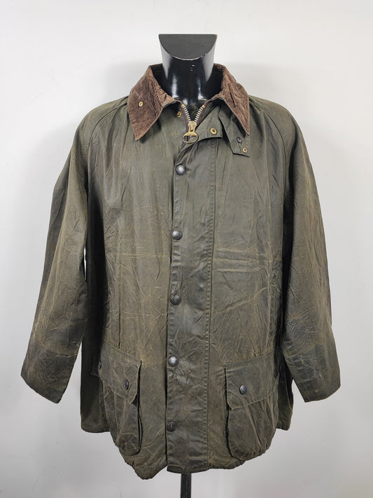 Barbour Giacca Beaufort verde vintage XL C48/122cm - Man Green Vintage Beaufort Waxed jacket size XL