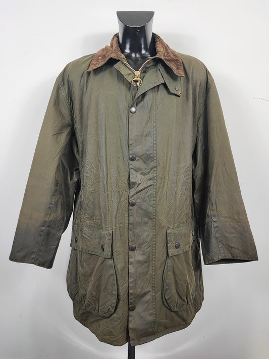 Barbour Uomo Border vintage verde Cerato C48/122cm Green Border Wax Coat XL/XXLarge