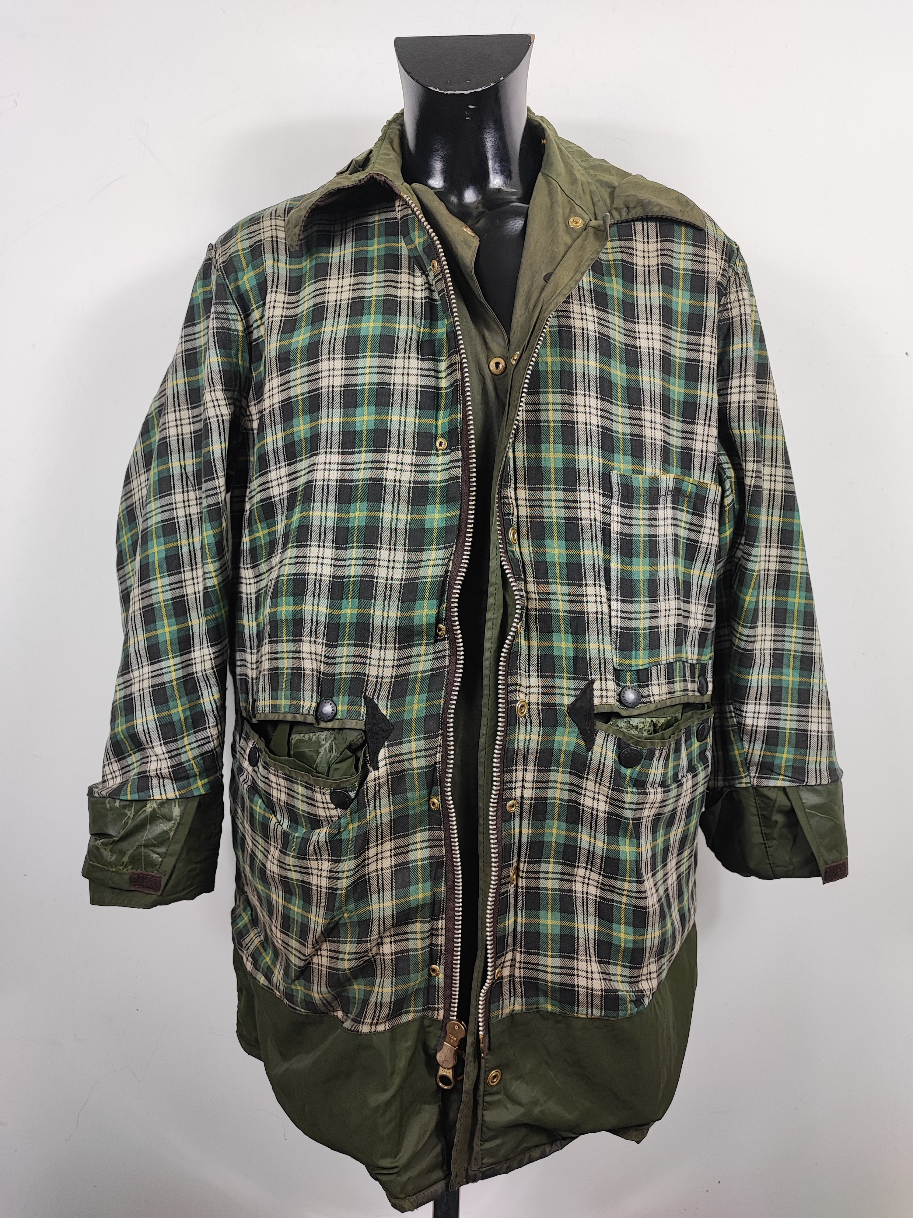 Barbour Border verde cotone Cerato C42 107 cm Green Border Wax Vintage Shop In London