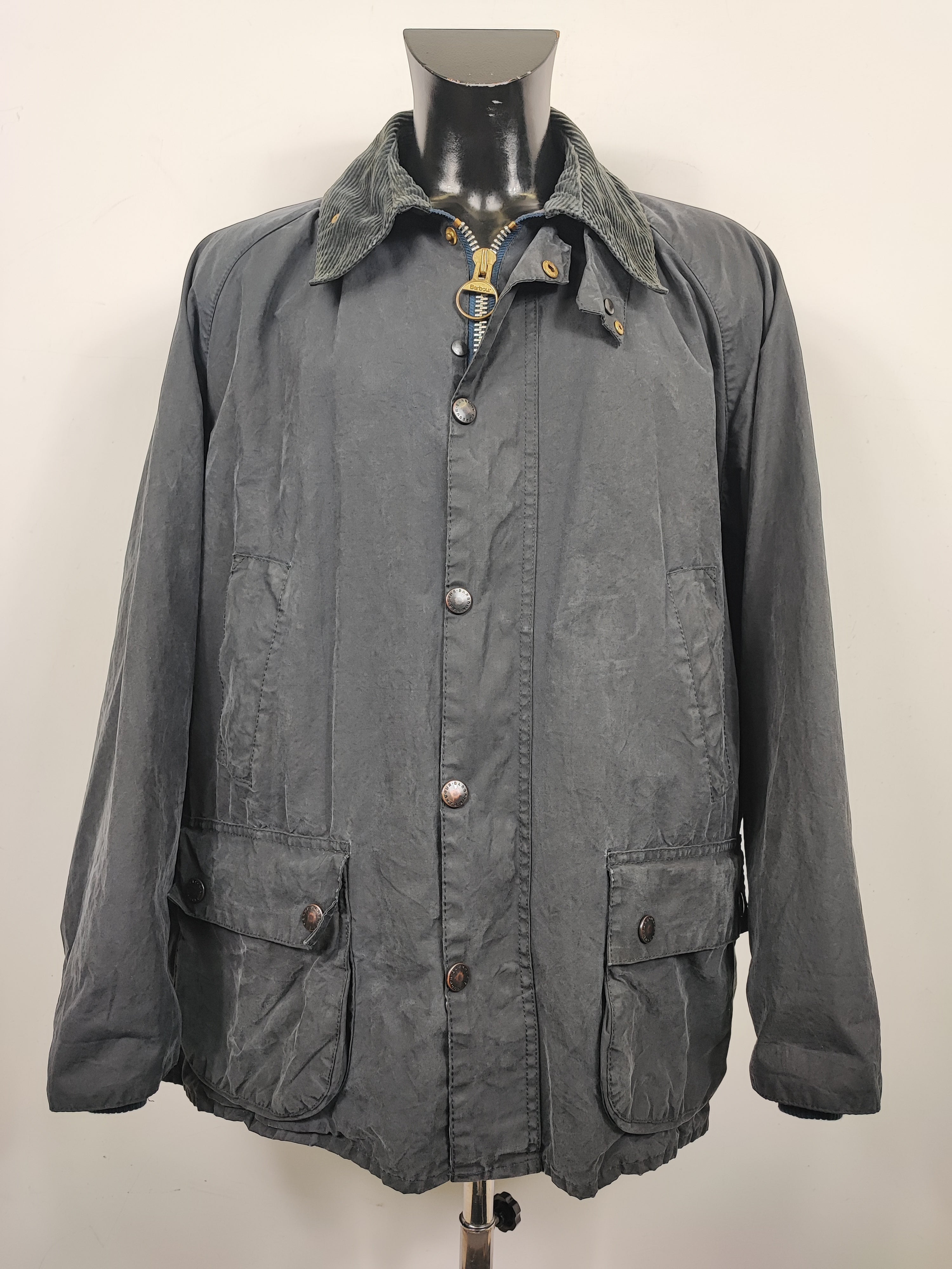 Barbour Giacca Bedale blu Vintage C50 127 CM XXL Man Navy Waxed Bedale Shop In London