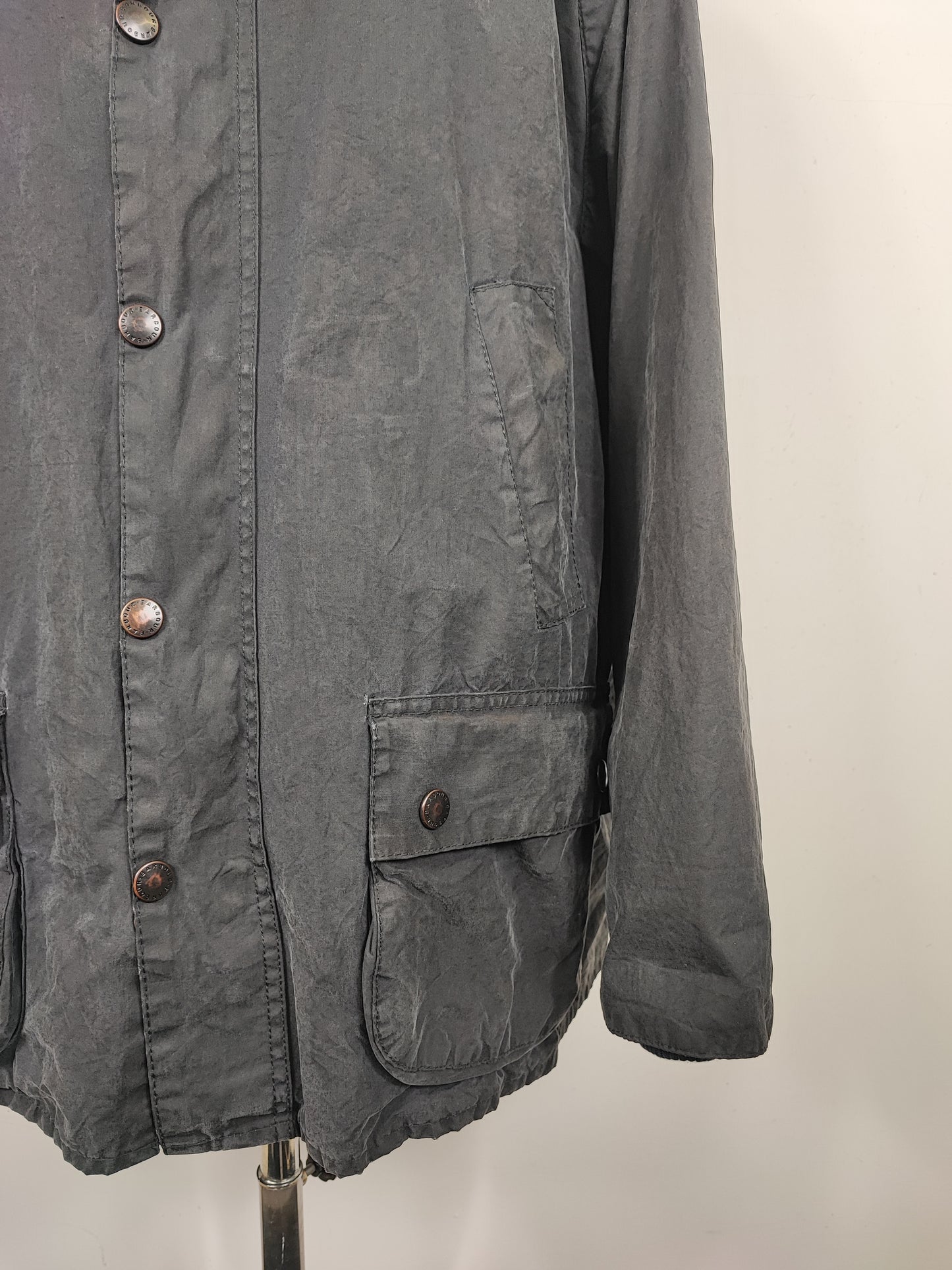 Barbour Giacca Bedale blu Vintage C50/127 CM XXL Man Navy Waxed Bedale Jacket size XXL