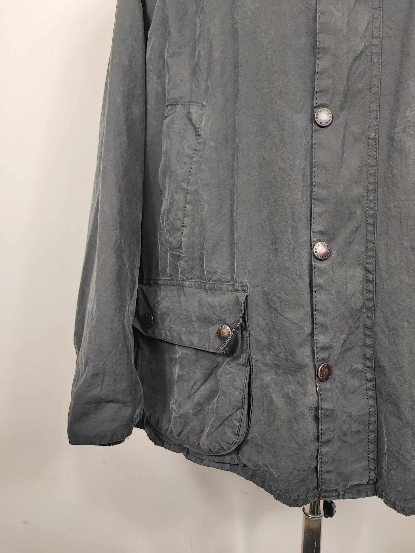 Barbour Giacca Bedale blu Vintage C50/127 CM XXL Man Navy Waxed Bedale Jacket size XXL