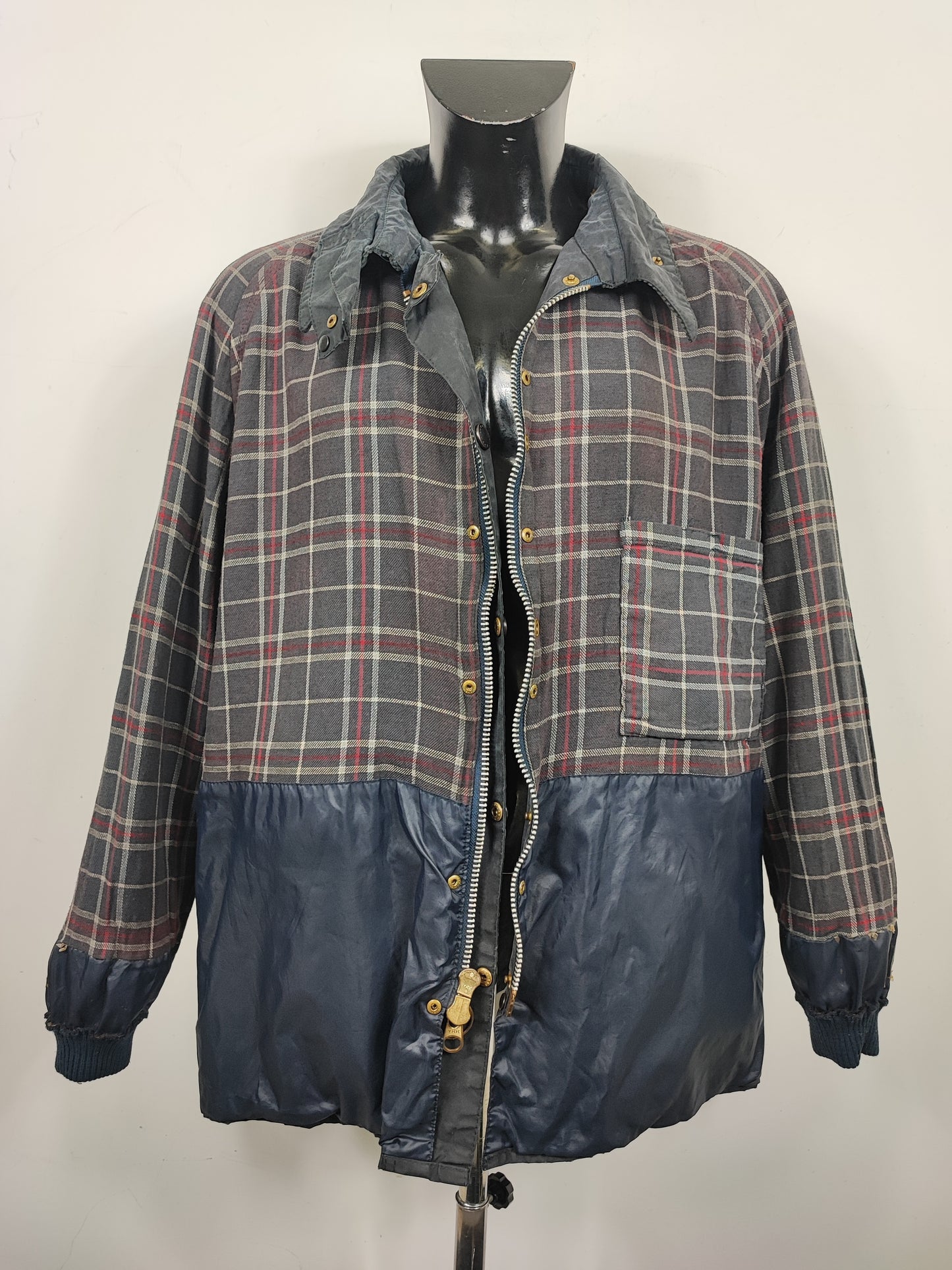 Barbour Giacca Bedale blu Vintage C50/127 CM XXL Man Navy Waxed Bedale Jacket size XXL