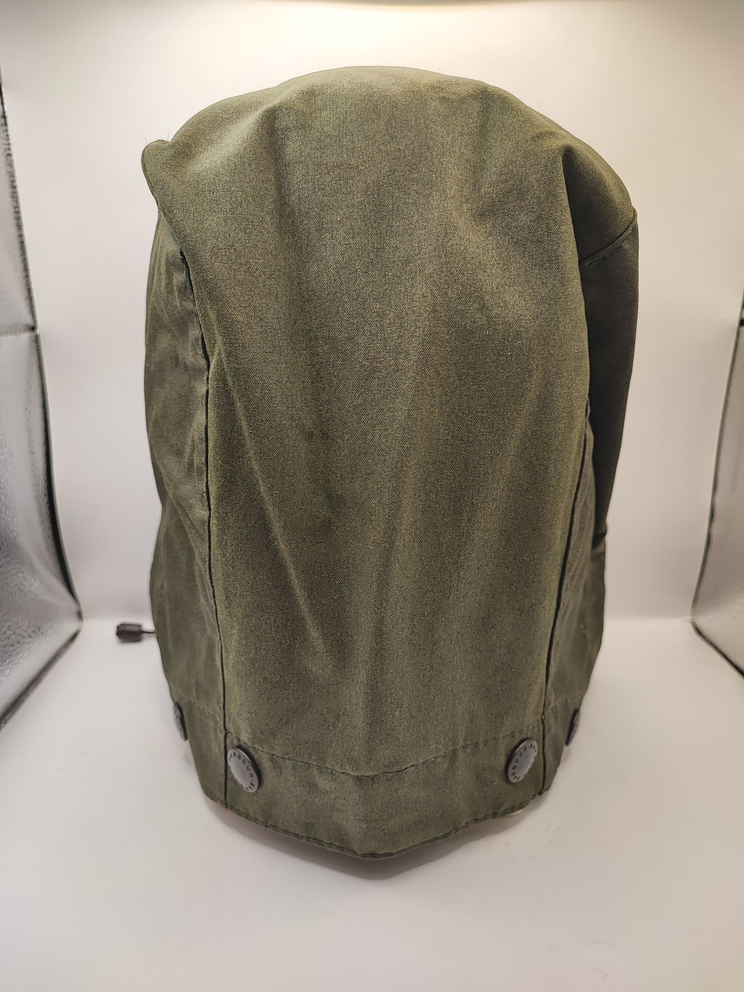 RARO Cappuccio Barbour vintage verde per Northumbria cerato Taglia Unica -Rare Northumbria Hood A410