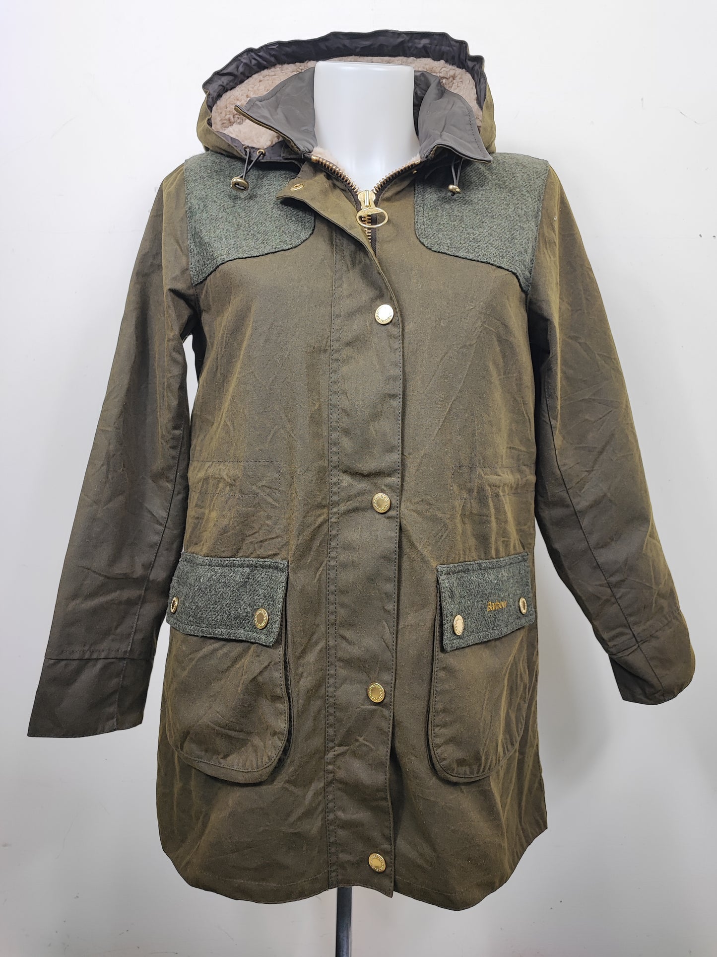 Giacca Barbour donna verde Keiss Uk10 Small-Lady Green Keiss Wax jacket size 10 Small