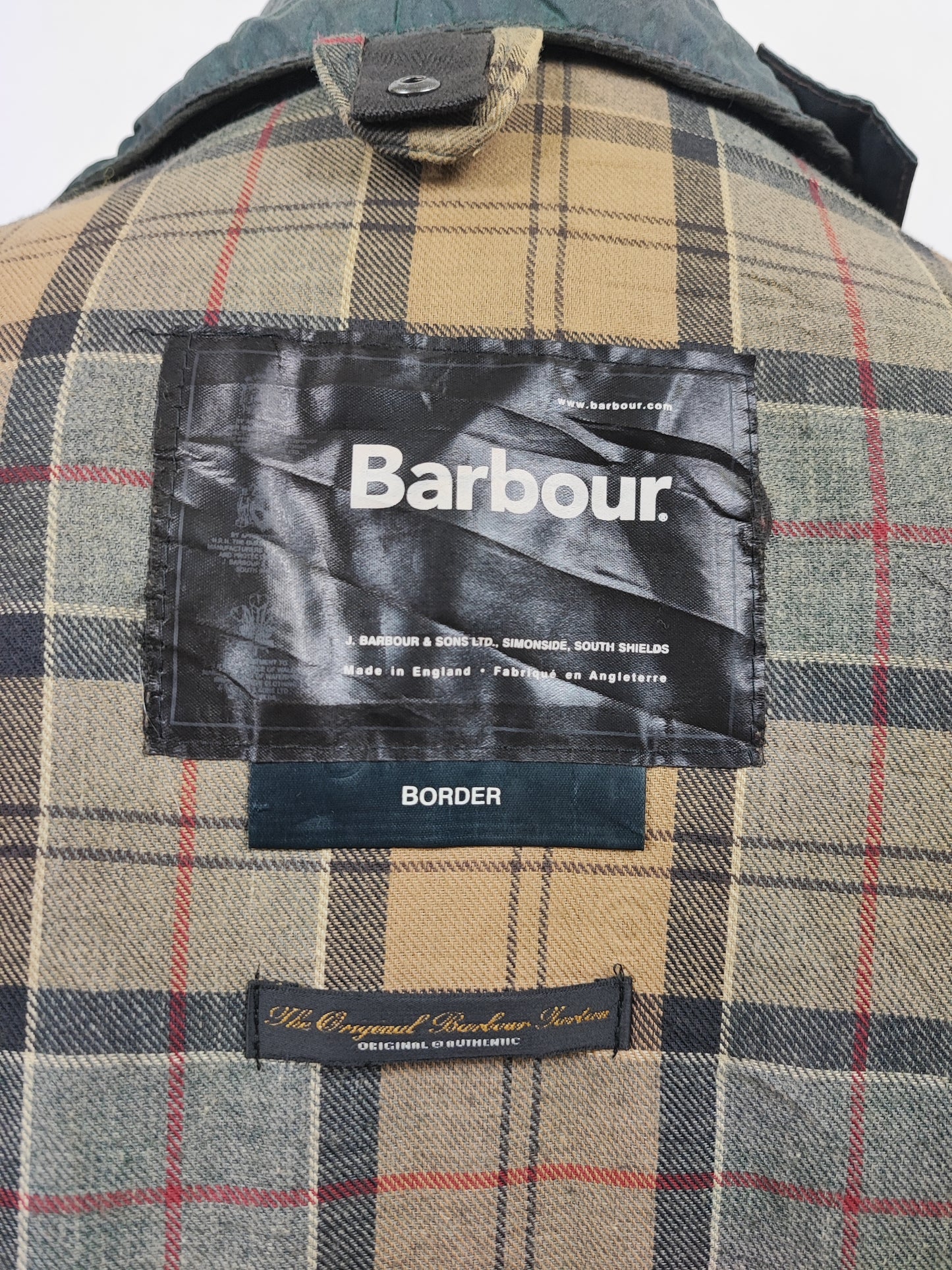 Barbour Border blu cotone Cerato C42/107 cm - Man Navy Border Coat Size Large tg. 52 ita