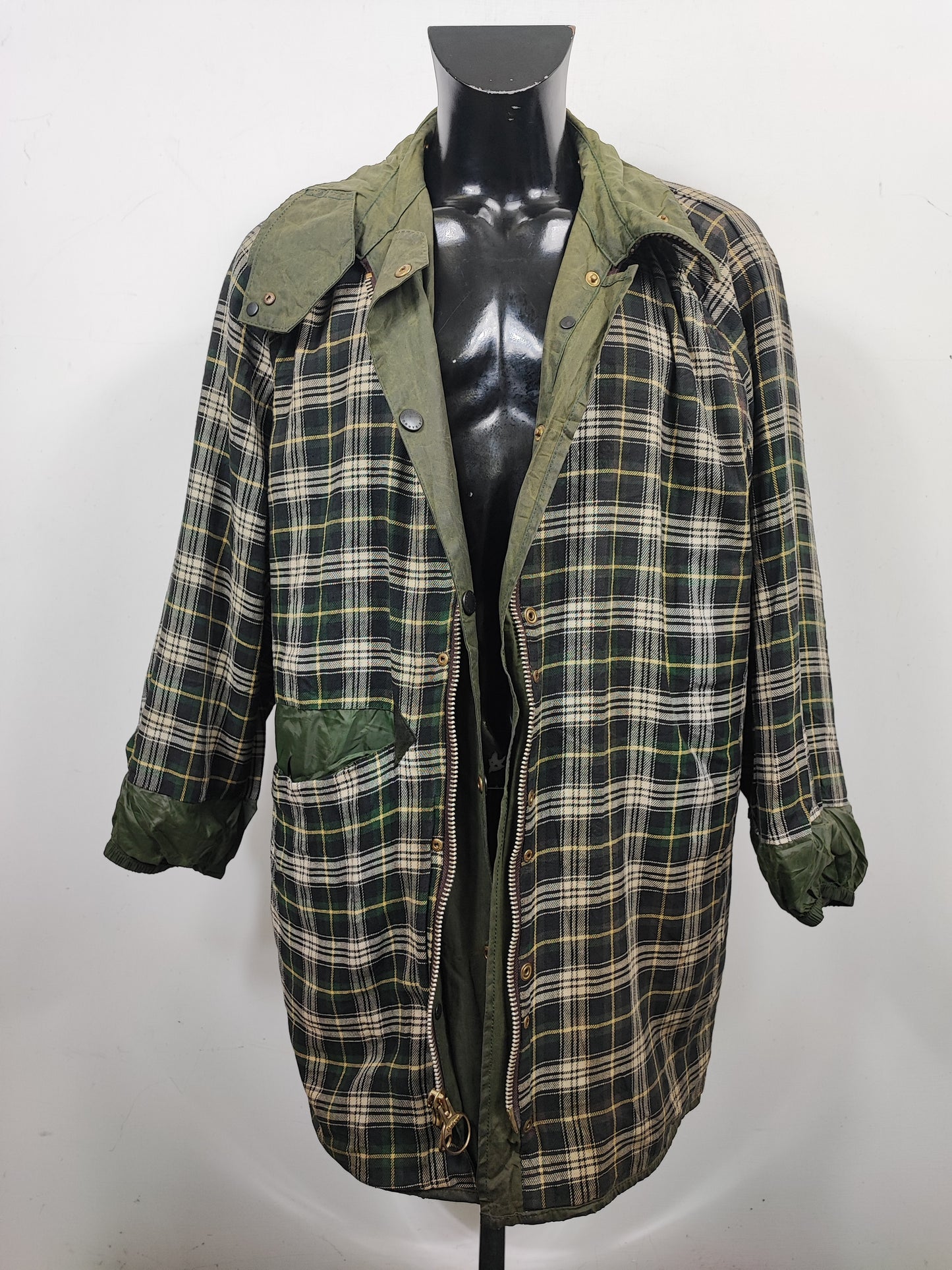 Barbour Gamefair Verde cerato C44/112 cm Man Vintage Green Wax Gamefair Jacket c44 Large